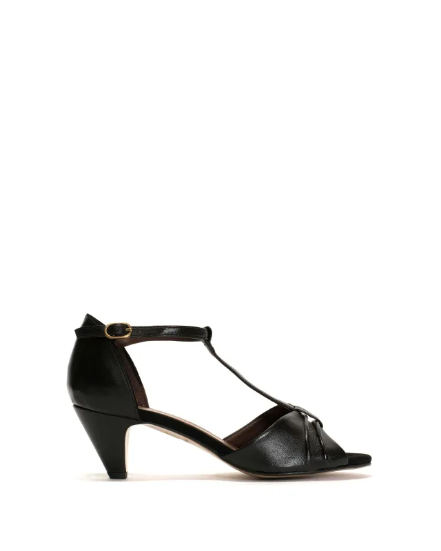 Linette 50 stiletto Shiny lamb Black sold by Anonymous Copenhagen
