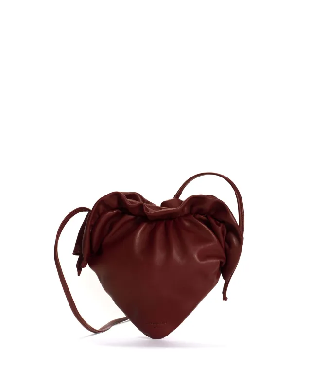 Zally heart bag Silky lamb Pomegranate sold by Anonymous Copenhagen