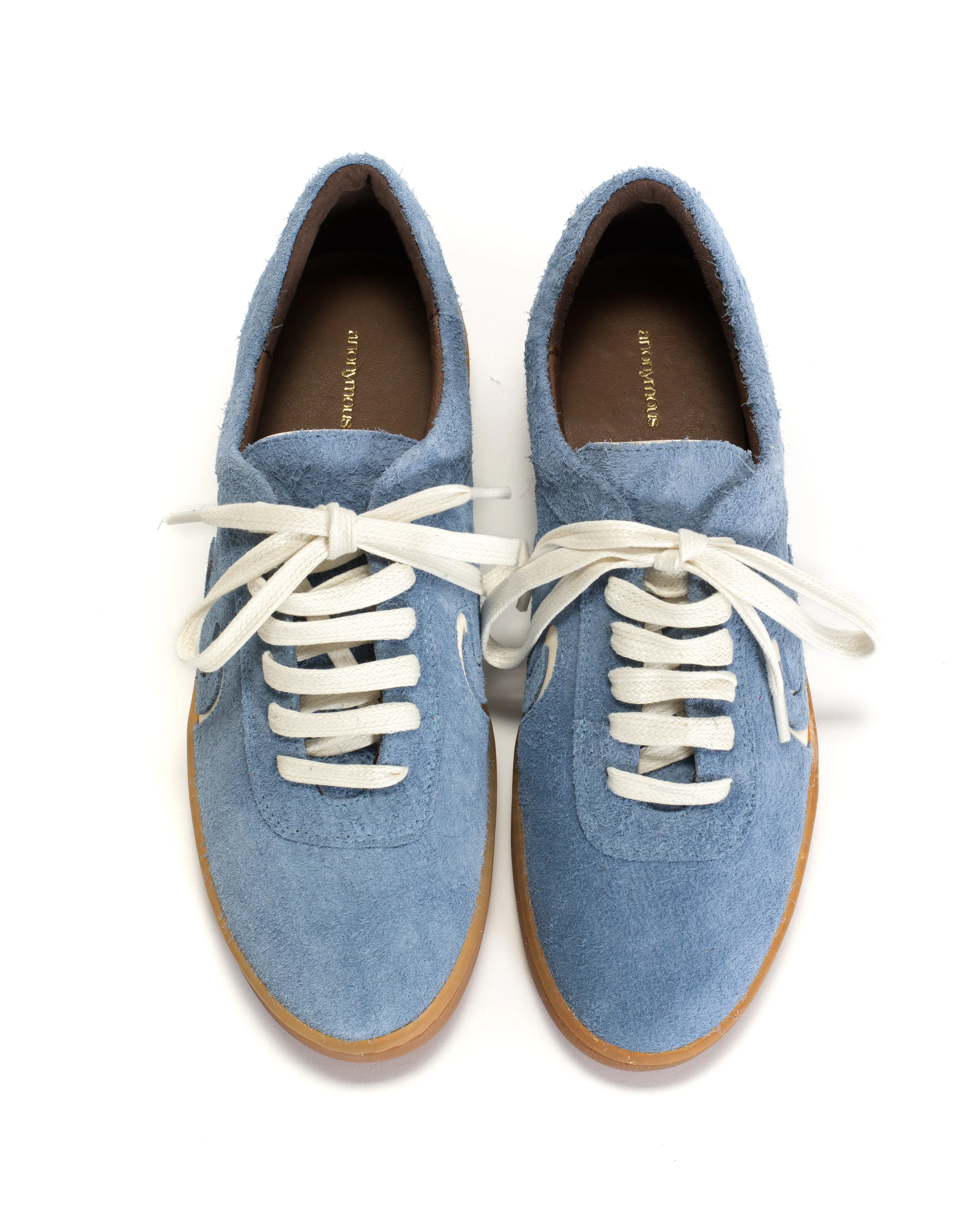 Blaire hevea Plushed calf suede Lichen blue sold by Anonymous Copenhagen product image thumbnail 3