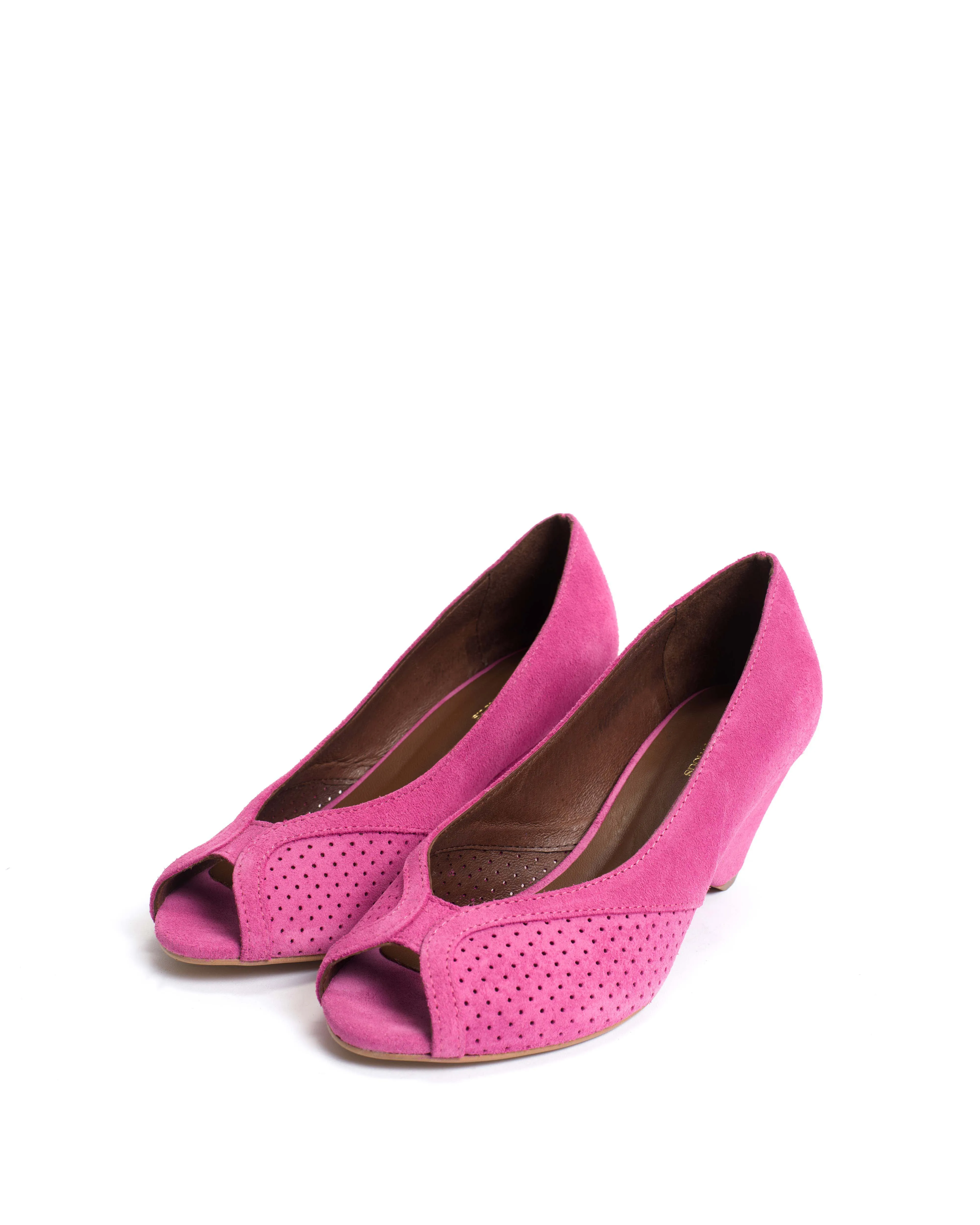 Tiffany triangle Calf suede Raspberry sorbet sold by Anonymous Copenhagen product image thumbnail 2