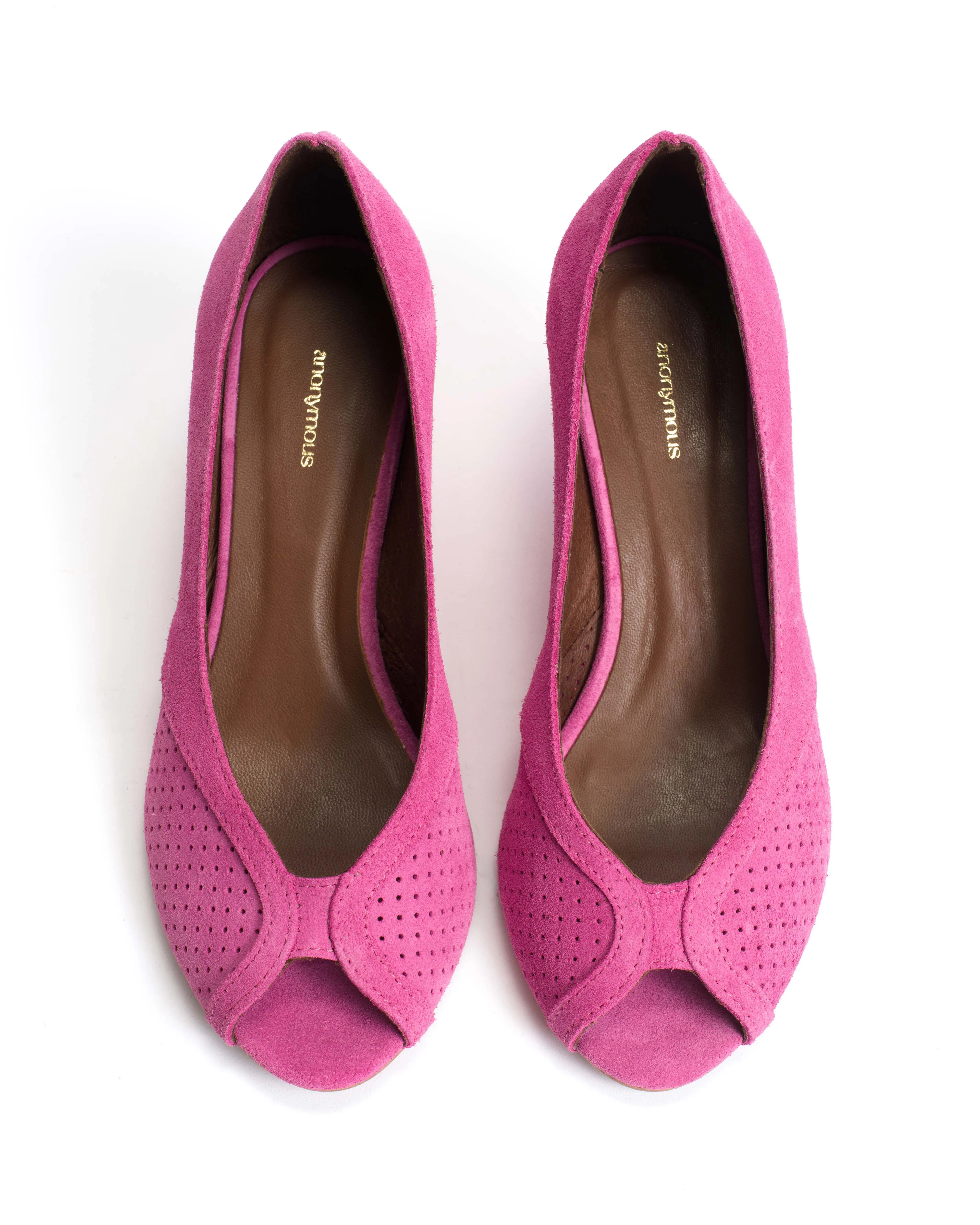 Tiffany triangle Calf suede Raspberry sorbet sold by Anonymous Copenhagen product image thumbnail 3