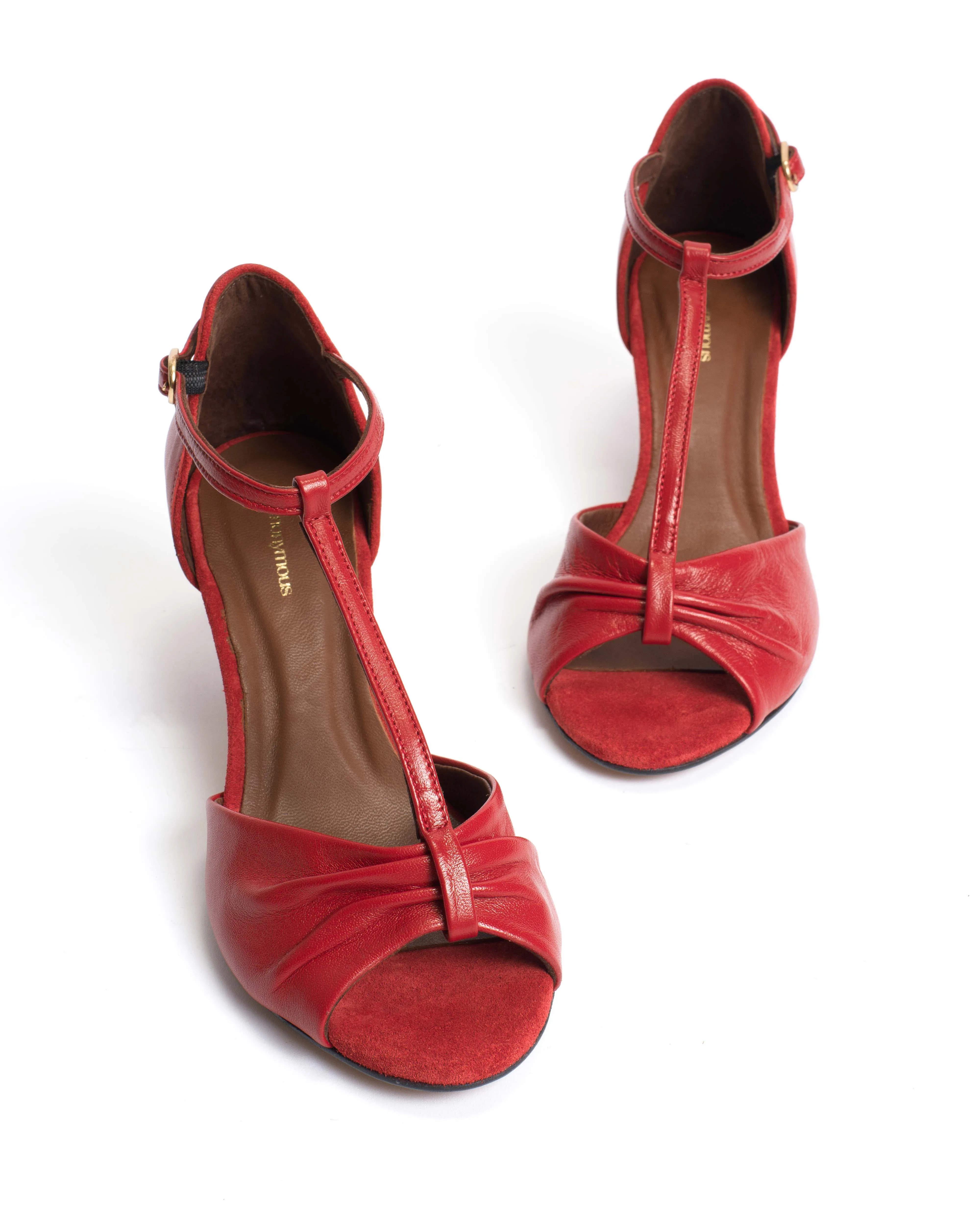 Linette 50 stiletto Shiny lamb Ruby red sold by Anonymous Copenhagen product image thumbnail 5