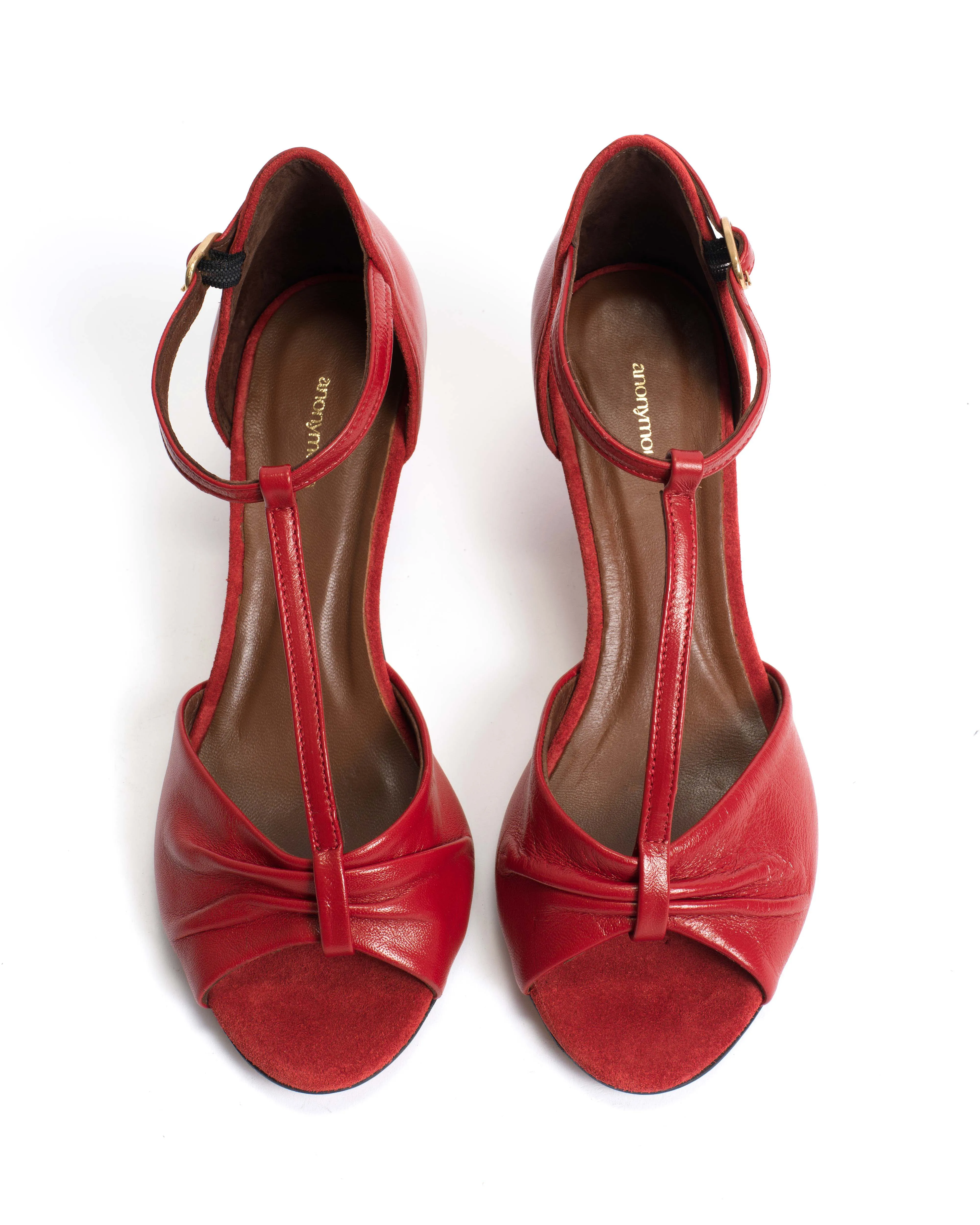 Linette 50 stiletto Shiny lamb Ruby red sold by Anonymous Copenhagen product image thumbnail 3