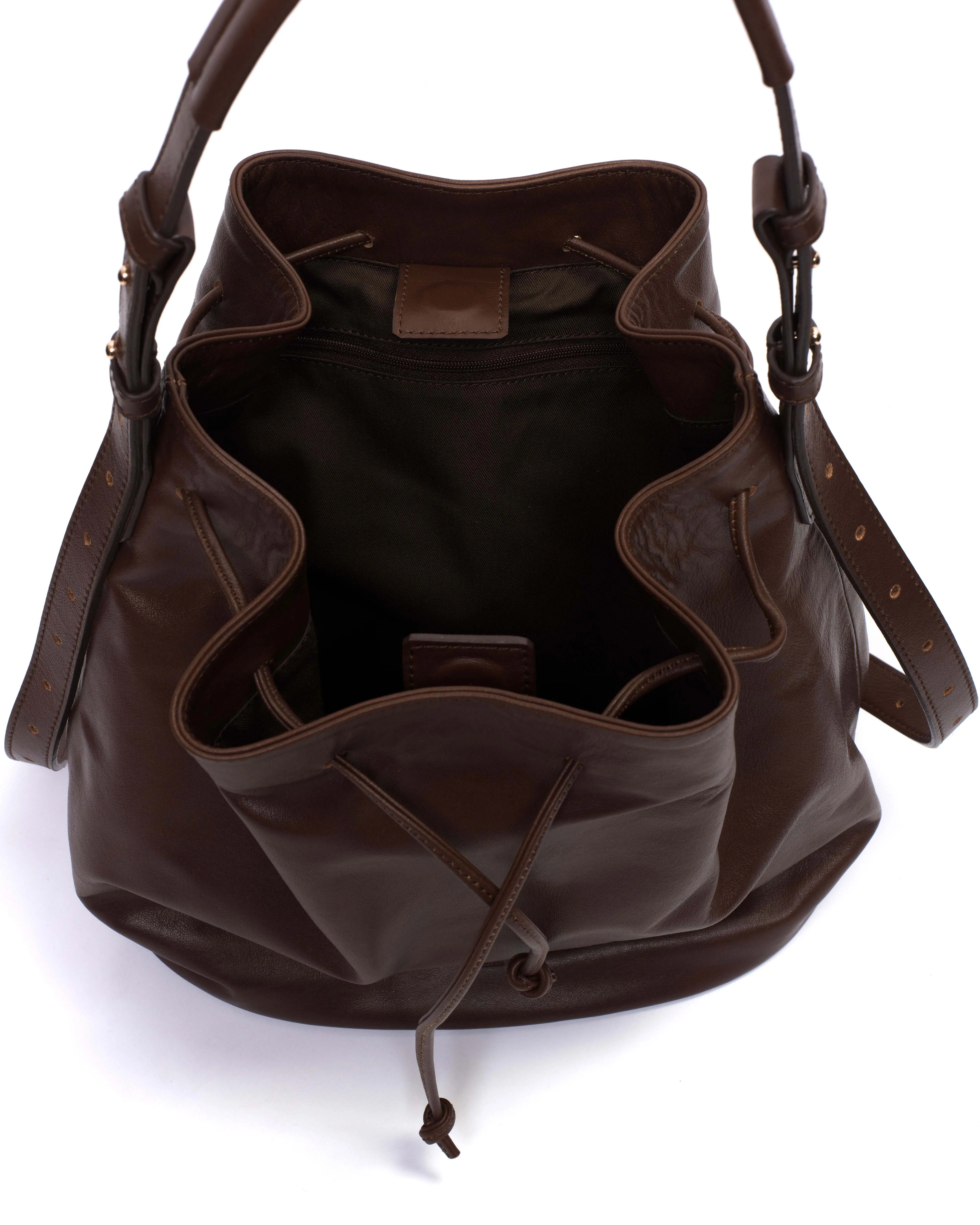 Kacey grand bucket bag Soft calf Chocolate sold by Anonymous Copenhagen product image thumbnail 3