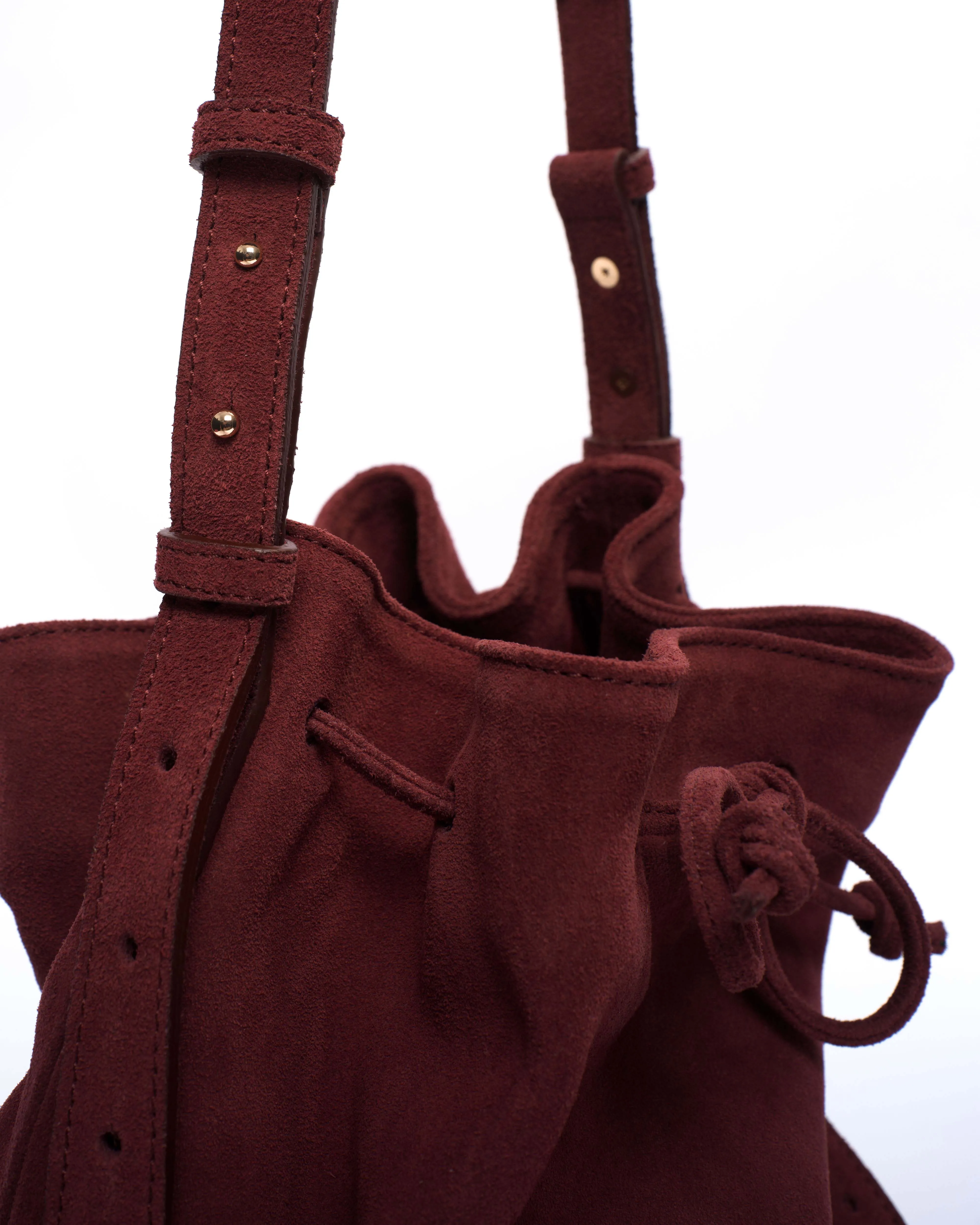 Kacey grand bucket bag Calf suede Pomegranate sold by Anonymous Copenhagen product image thumbnail 4