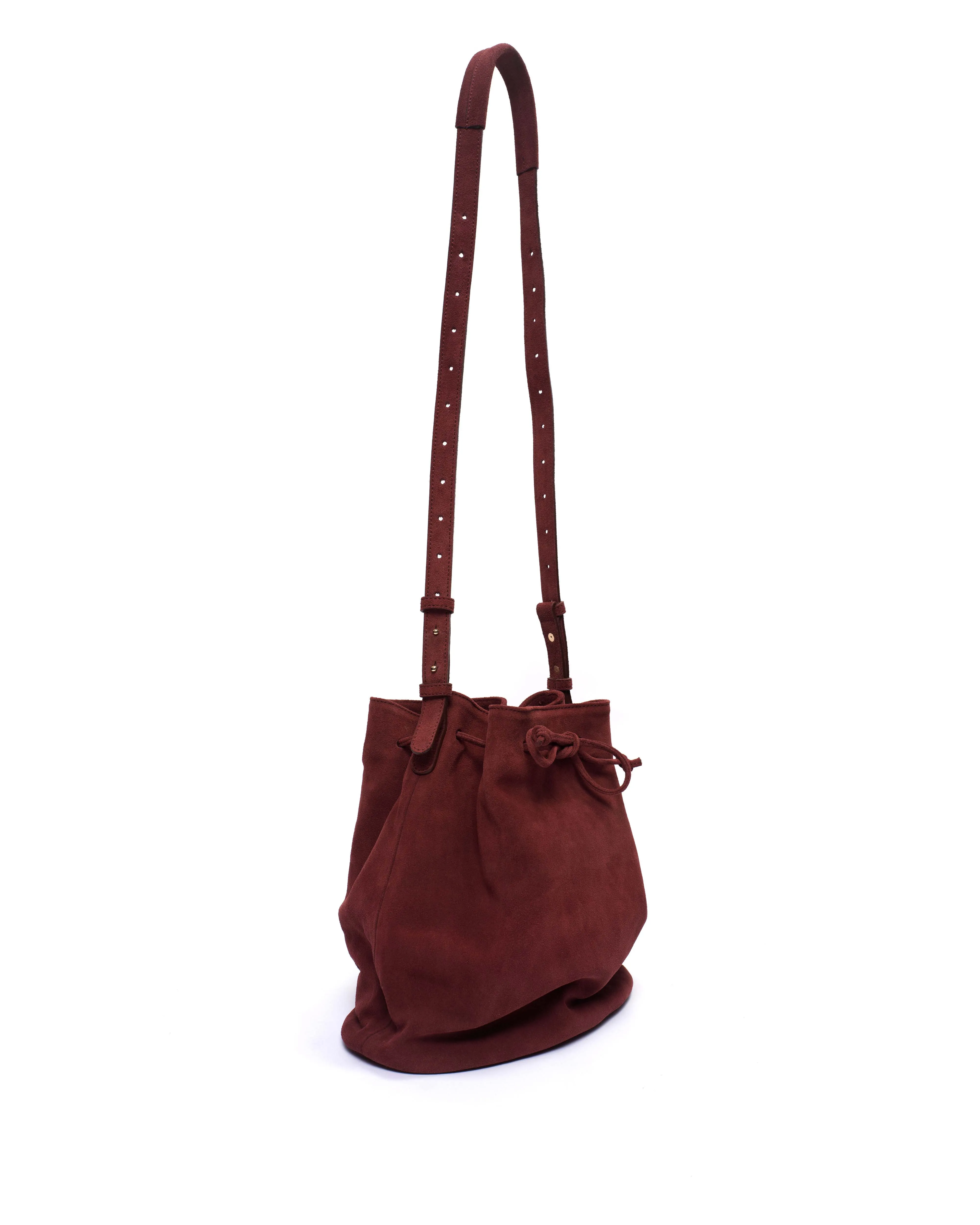 Kacey grand bucket bag Calf suede Pomegranate sold by Anonymous Copenhagen product image thumbnail 5