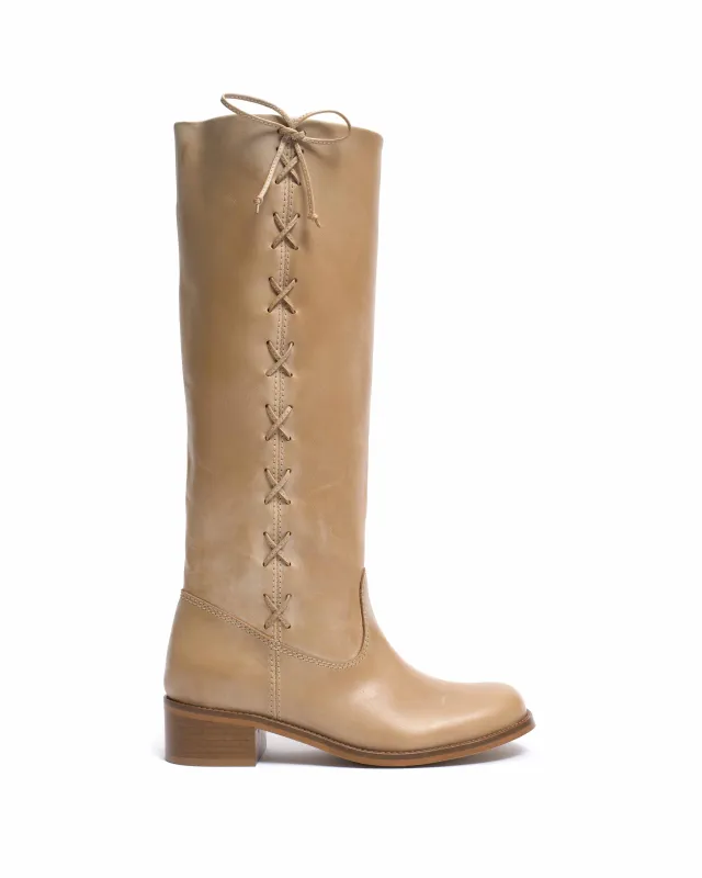 Dico Ann Side laces Escovado Light tan sold by Anonymous Copenhagen