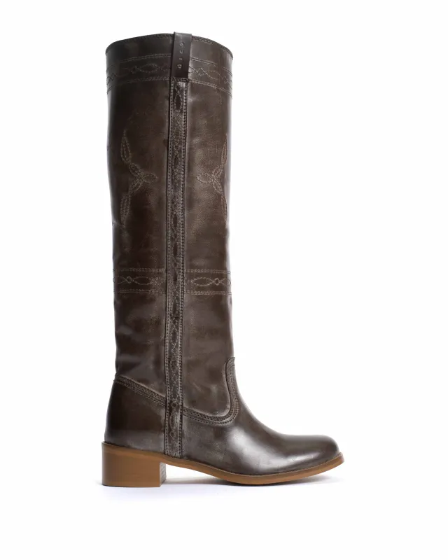 Dico Ann Western stitch Escovado Dark brown sold by Anonymous Copenhagen