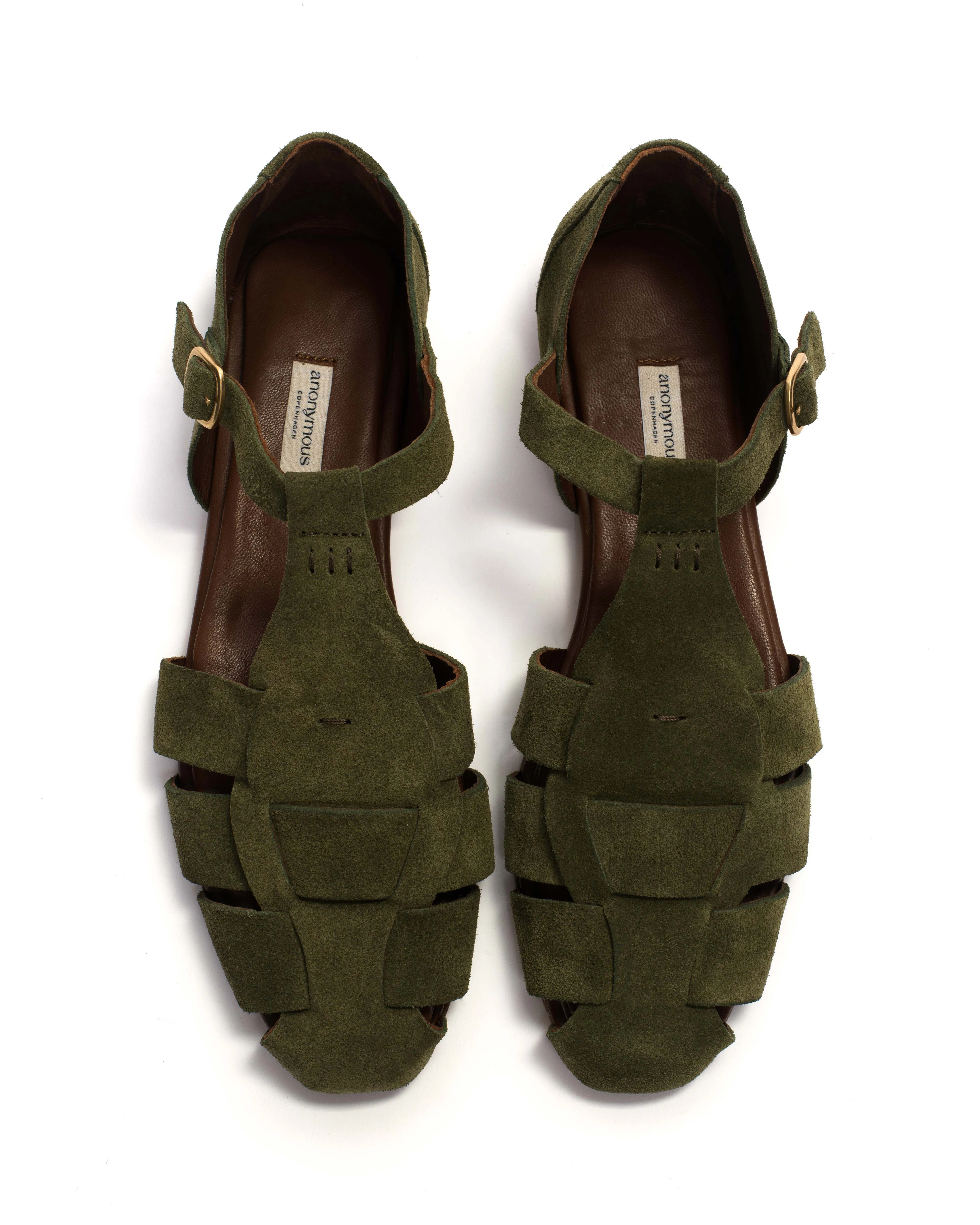 Lain flats Calf suede Olive green sold by Anonymous Copenhagen product image thumbnail 3