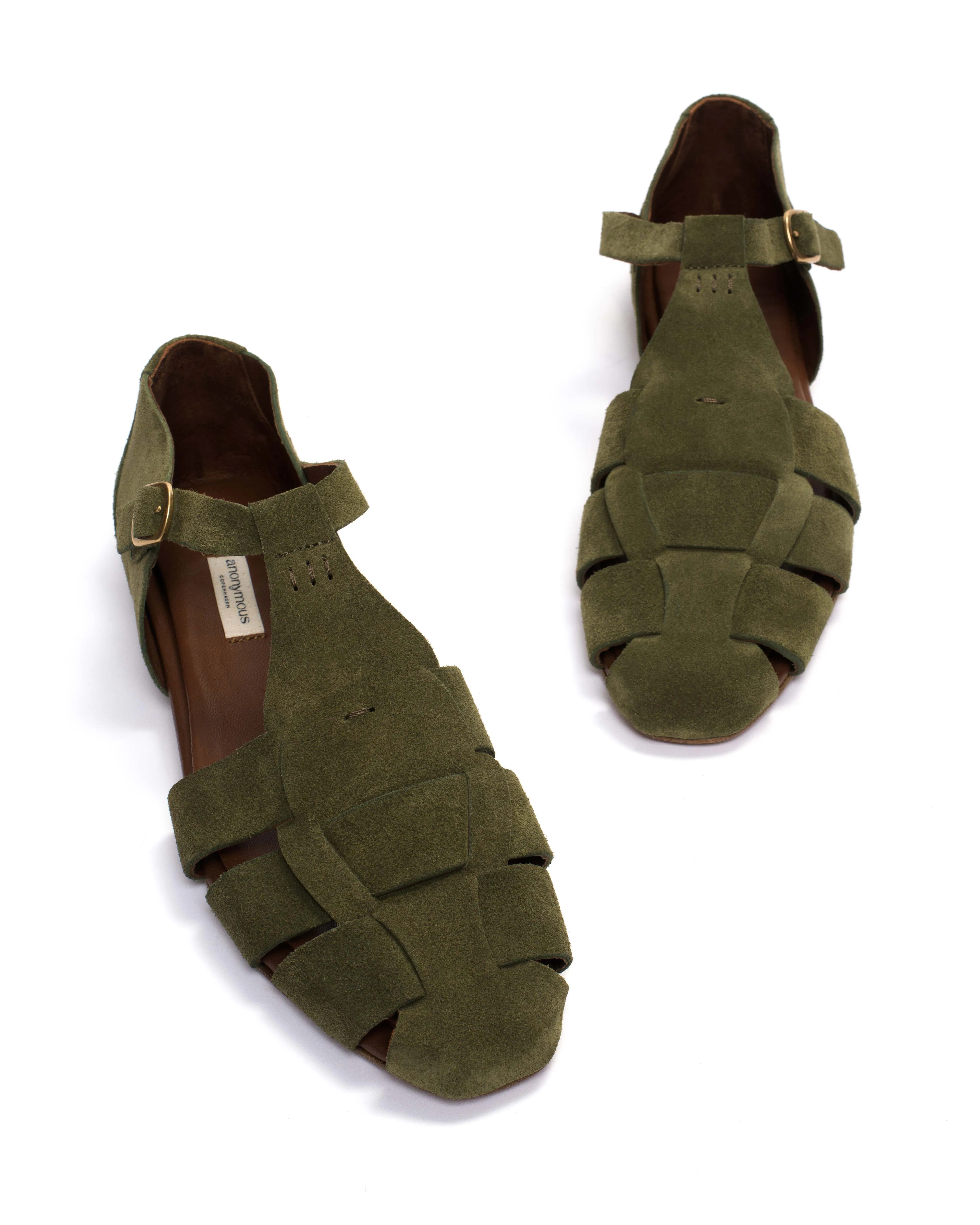 Lain flats Calf suede Olive green sold by Anonymous Copenhagen product image thumbnail 5