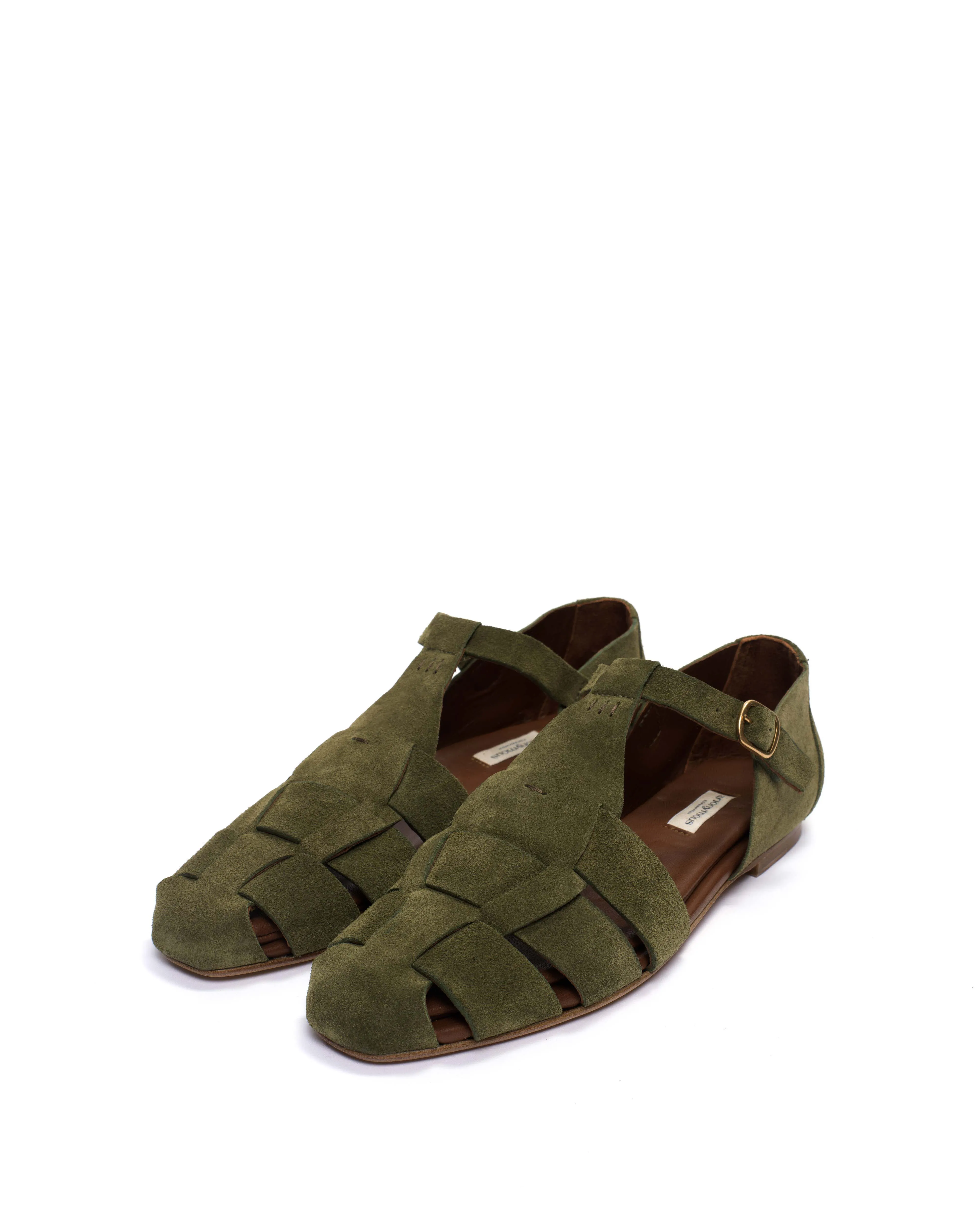 Lain flats Calf suede Olive green sold by Anonymous Copenhagen product image thumbnail 2