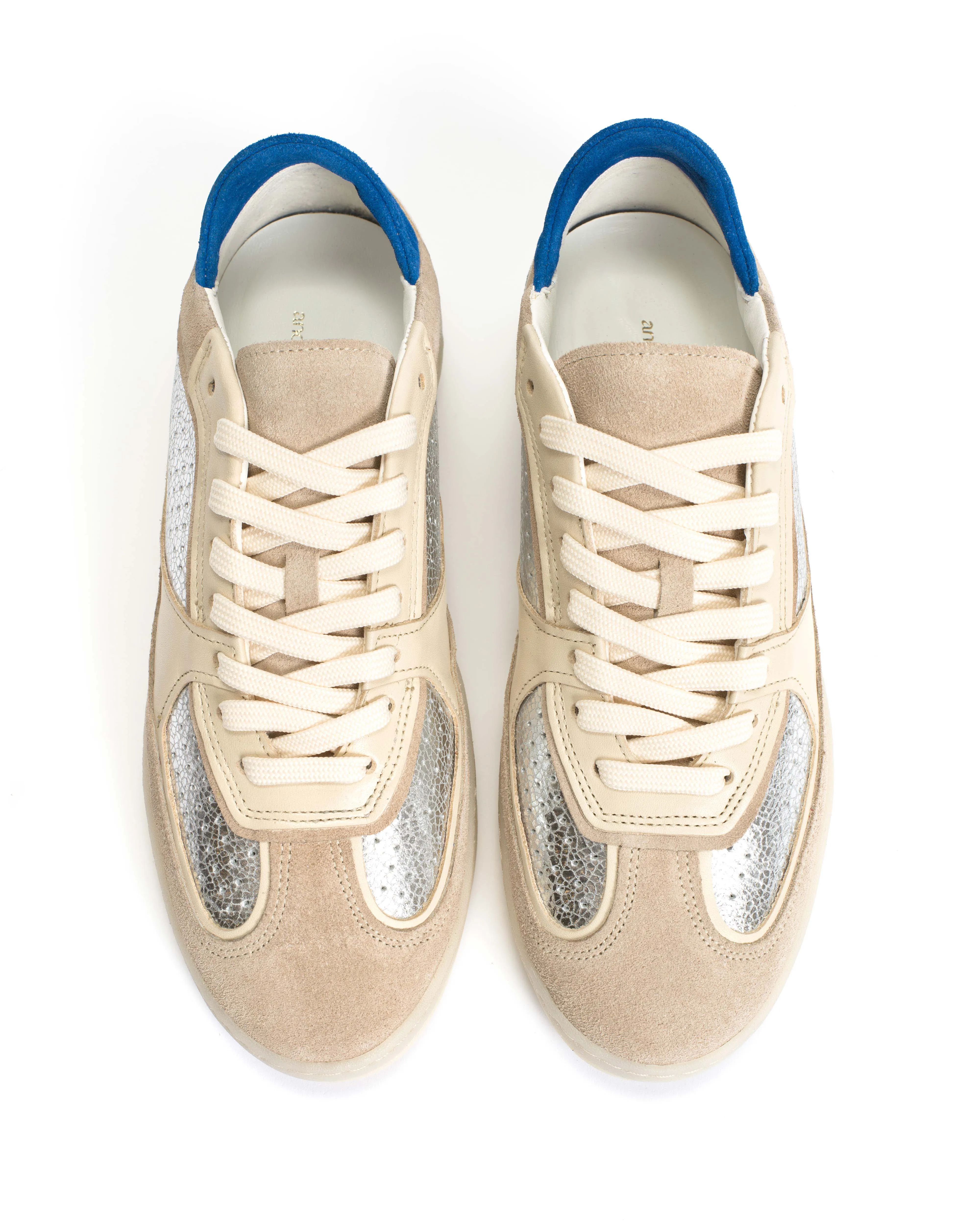 Dabbie Calf suede & mix White sand & silver mix sold by Anonymous Copenhagen product image thumbnail 3