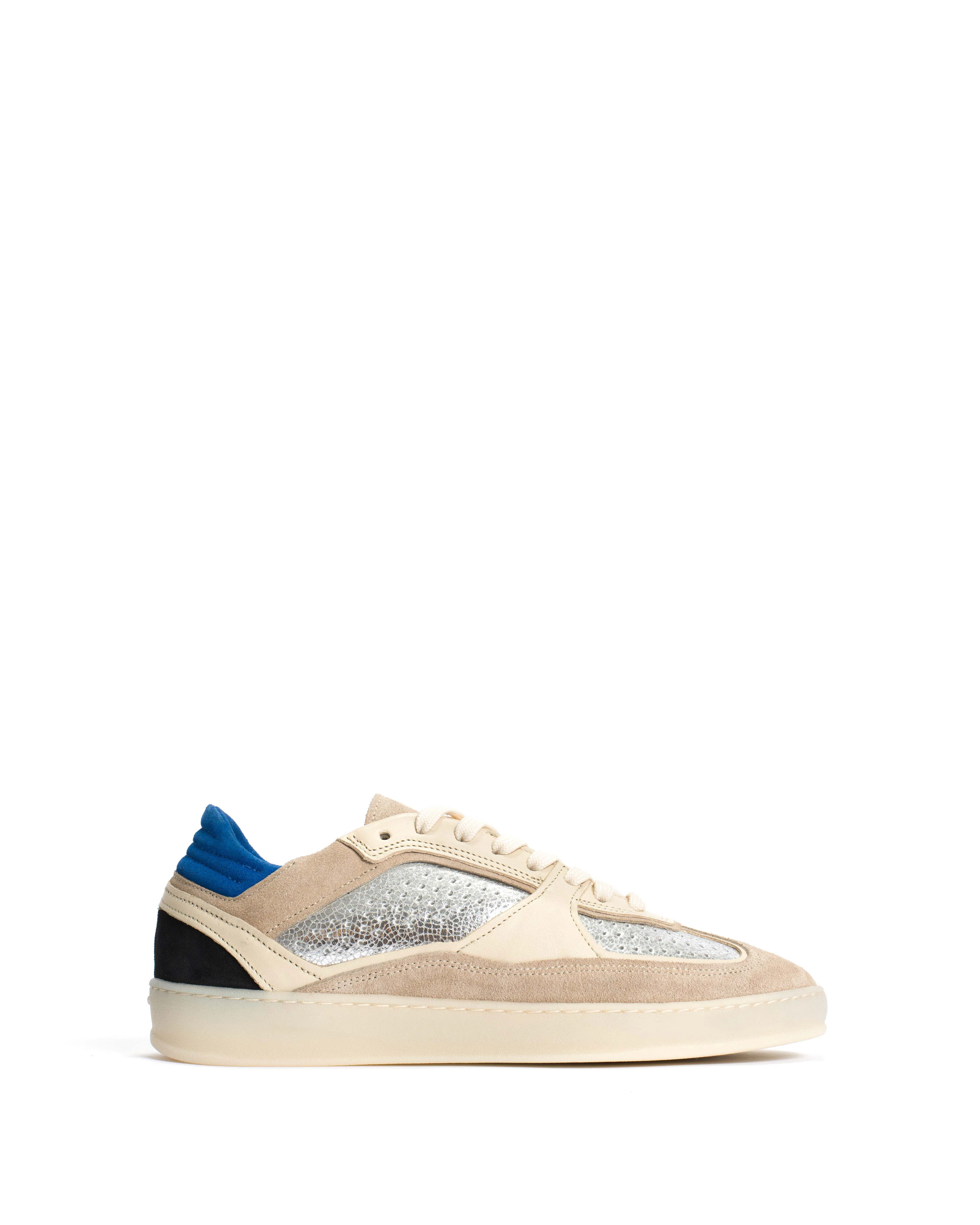 Dabbie Calf suede & mix White sand & silver mix sold by Anonymous Copenhagen