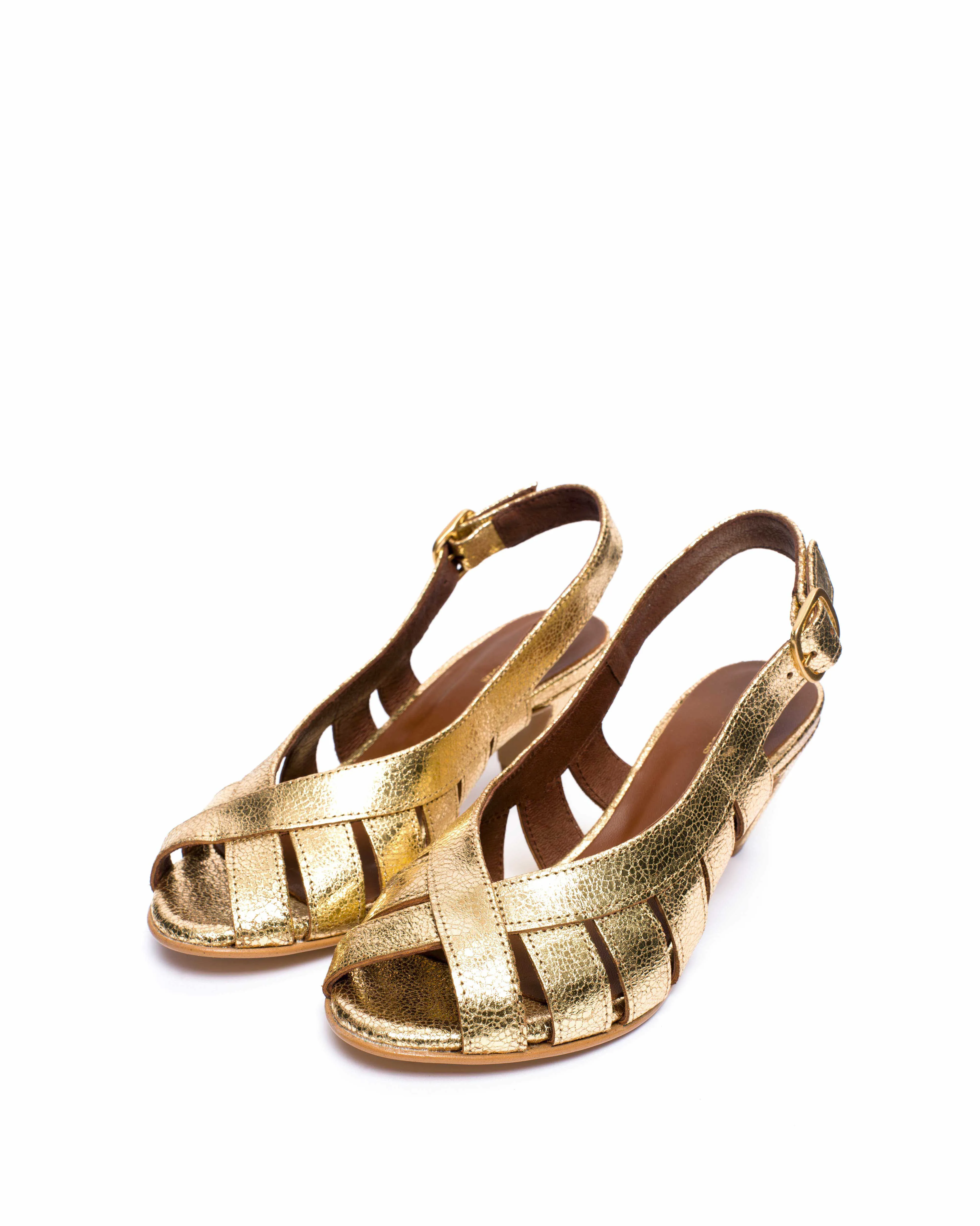 Sophie 50 stiletto Crackled metallic goat Gold sold by Anonymous Copenhagen product image thumbnail 2