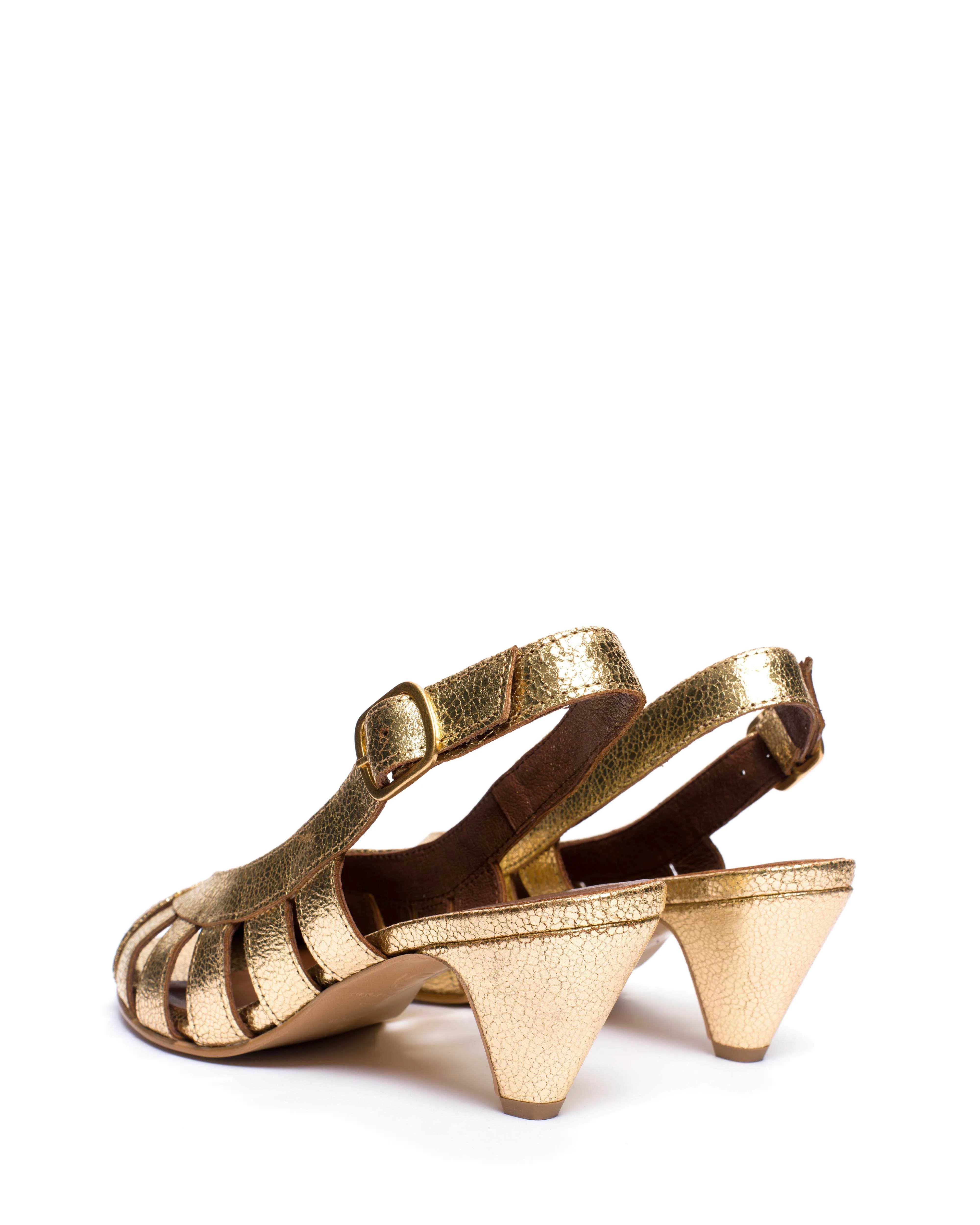 Sophie 50 stiletto Crackled metallic goat Gold sold by Anonymous Copenhagen product image thumbnail 4