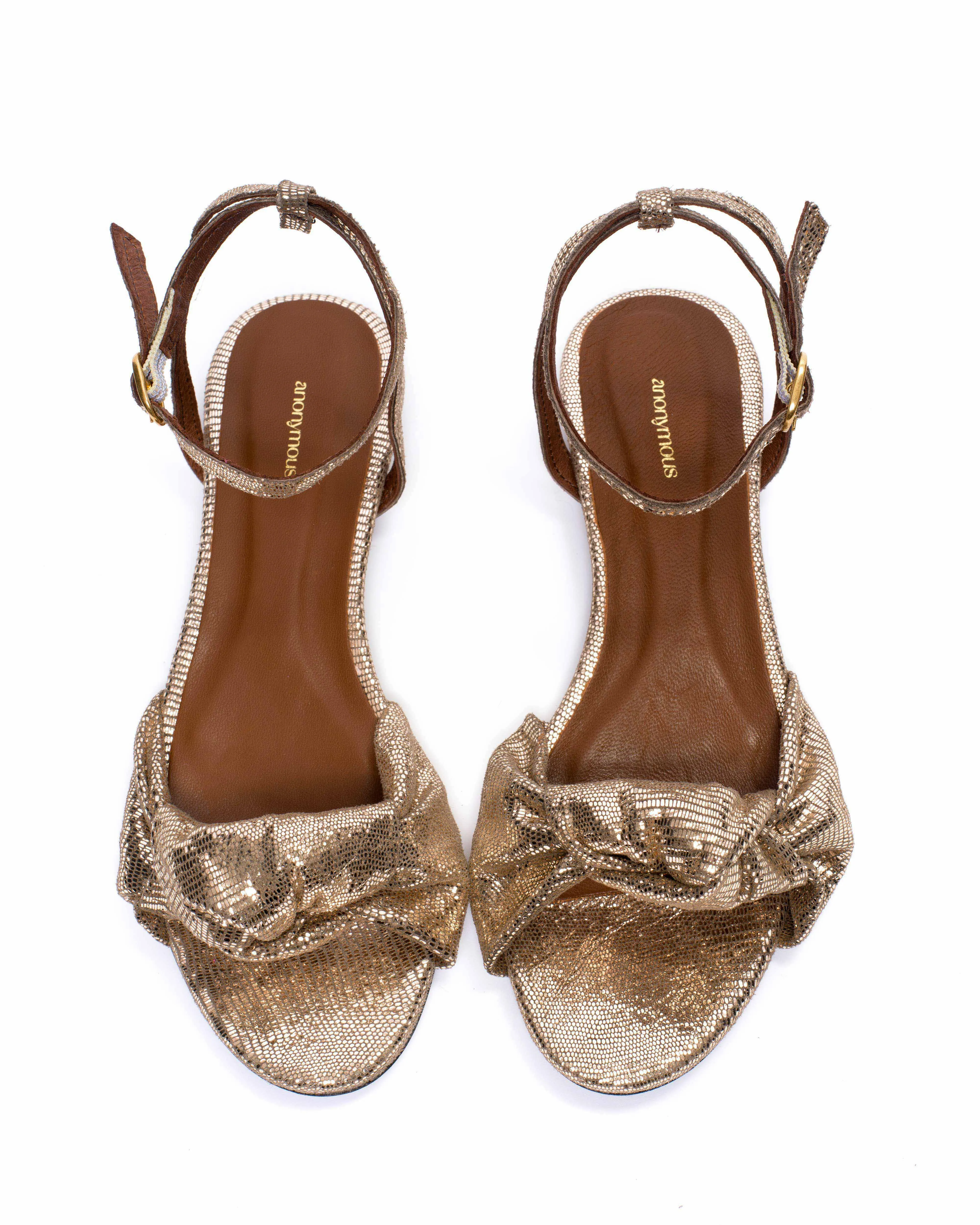 Aliza 10 Lizard metallic goat Vintage champagne sold by Anonymous Copenhagen product image thumbnail 3