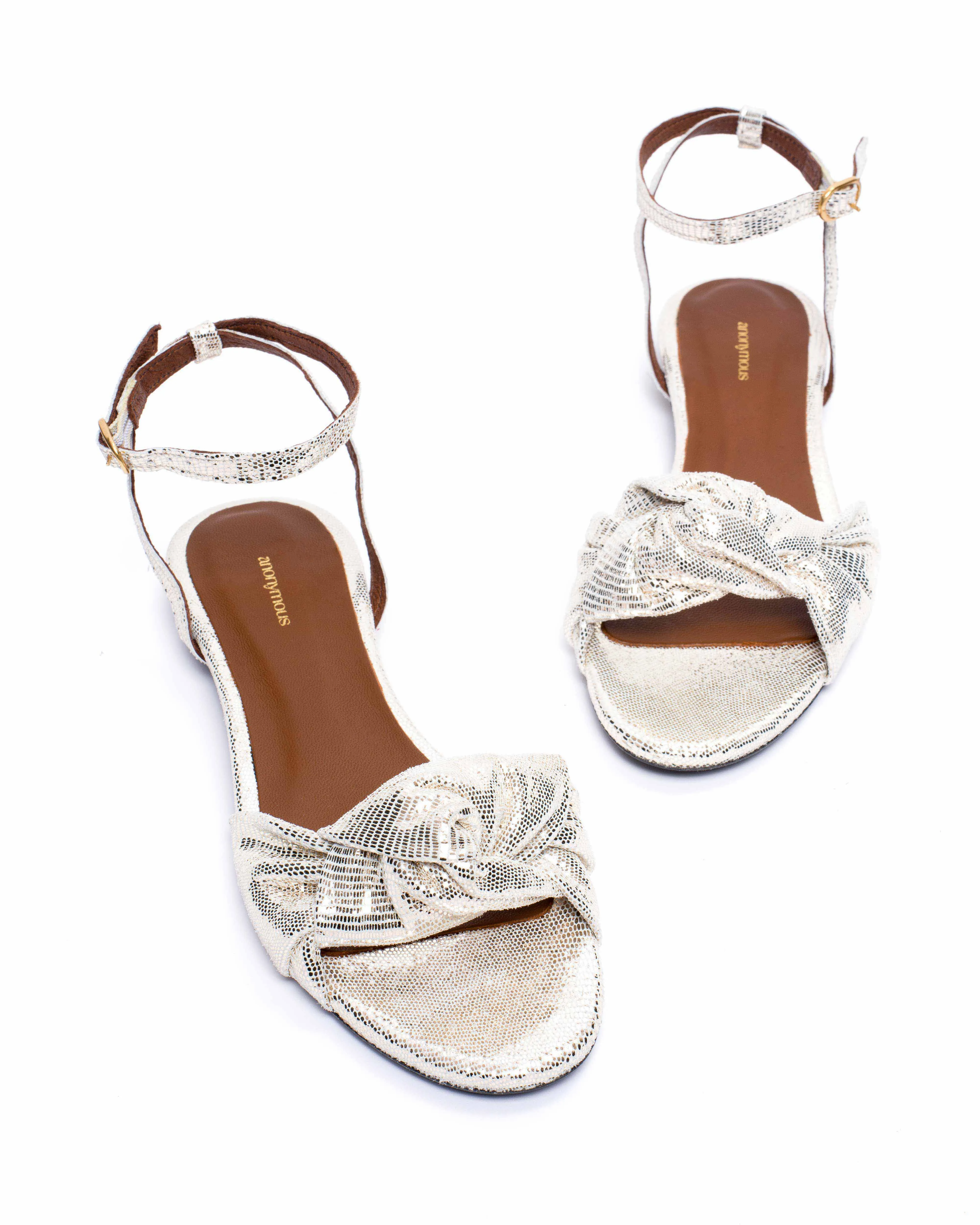 Aliza 10 Lizard metallic goat Champagne sold by Anonymous Copenhagen product image thumbnail 4