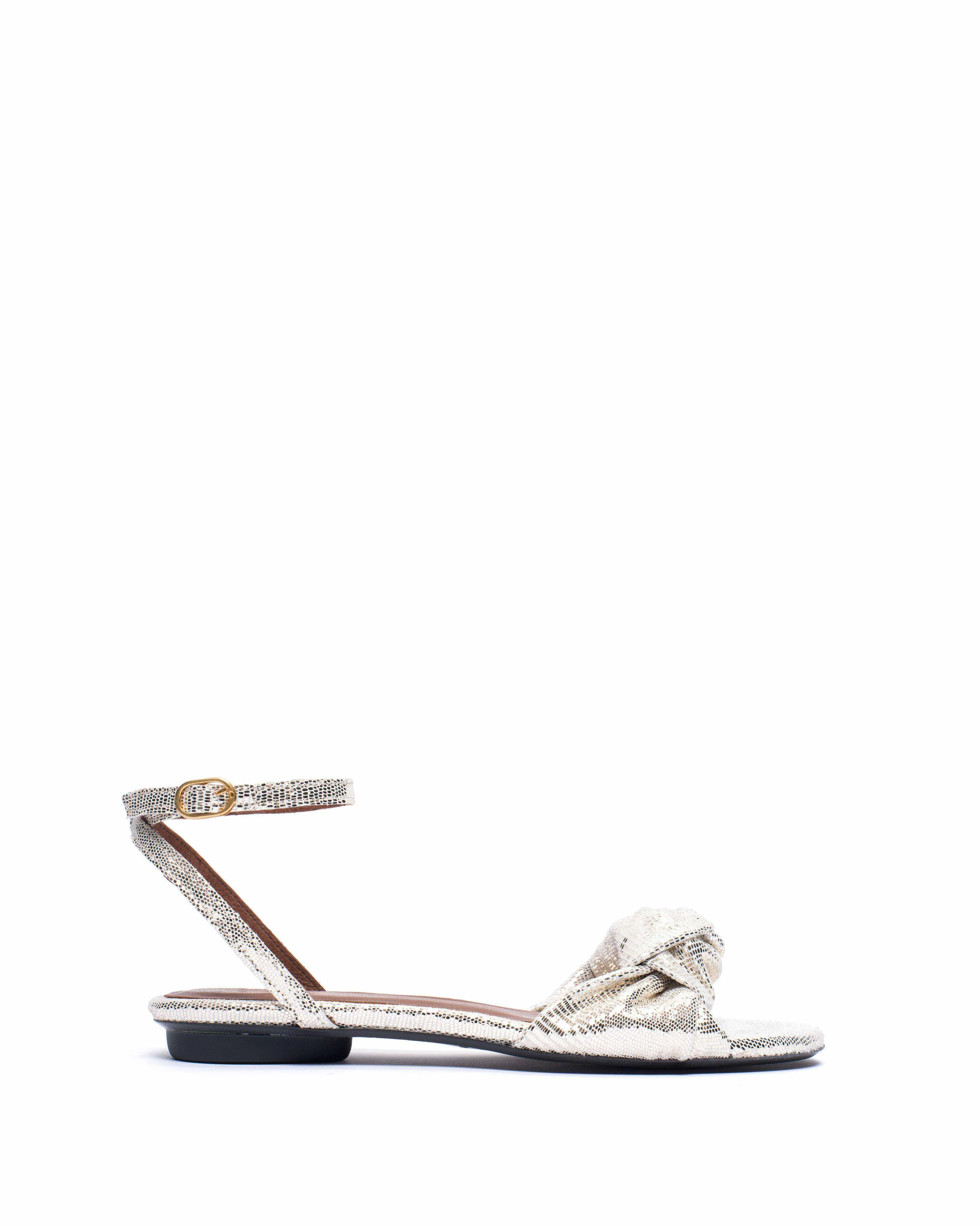 Aliza 10 Lizard metallic goat Champagne sold by Anonymous Copenhagen