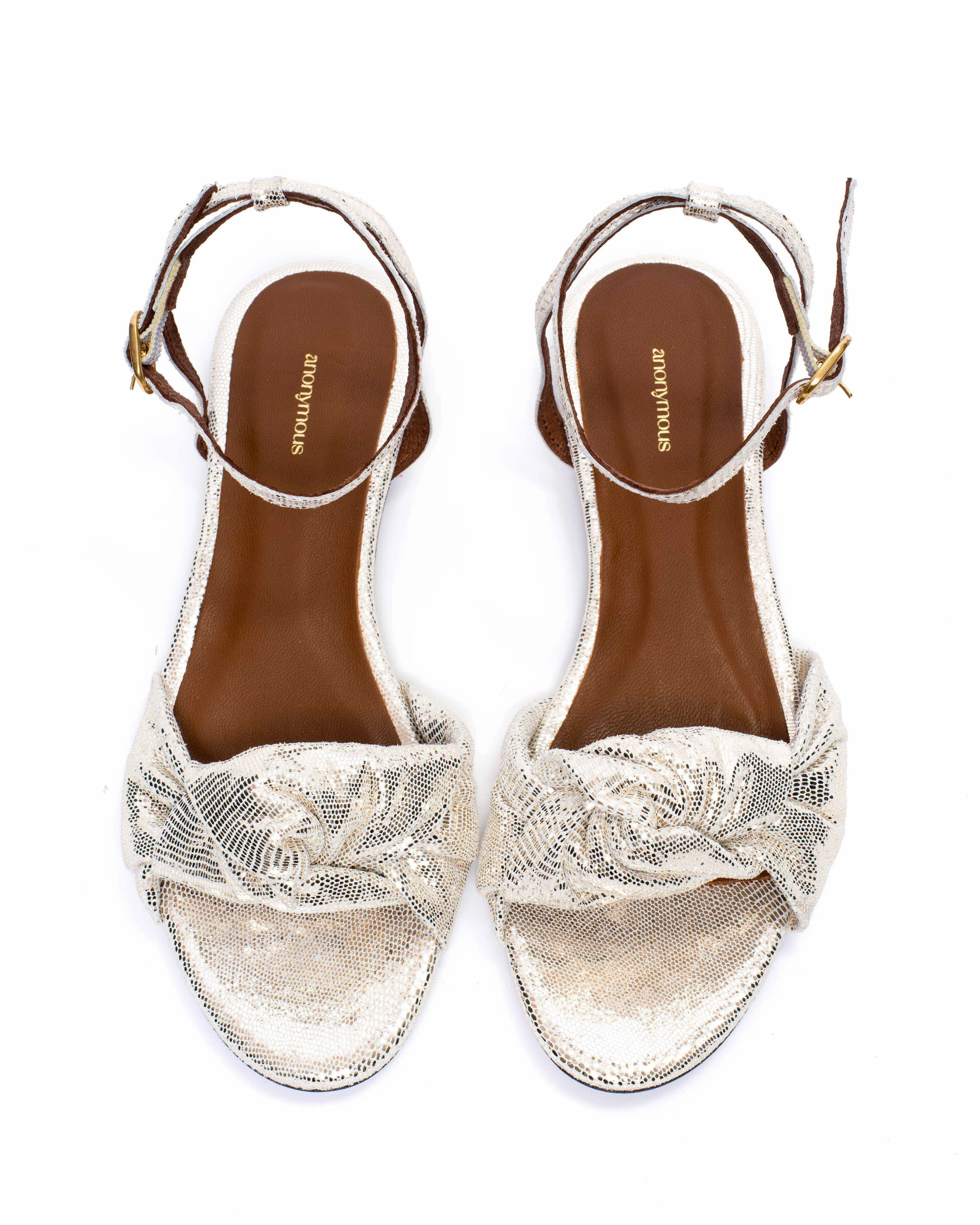 Aliza 10 Lizard metallic goat Champagne sold by Anonymous Copenhagen product image thumbnail 3