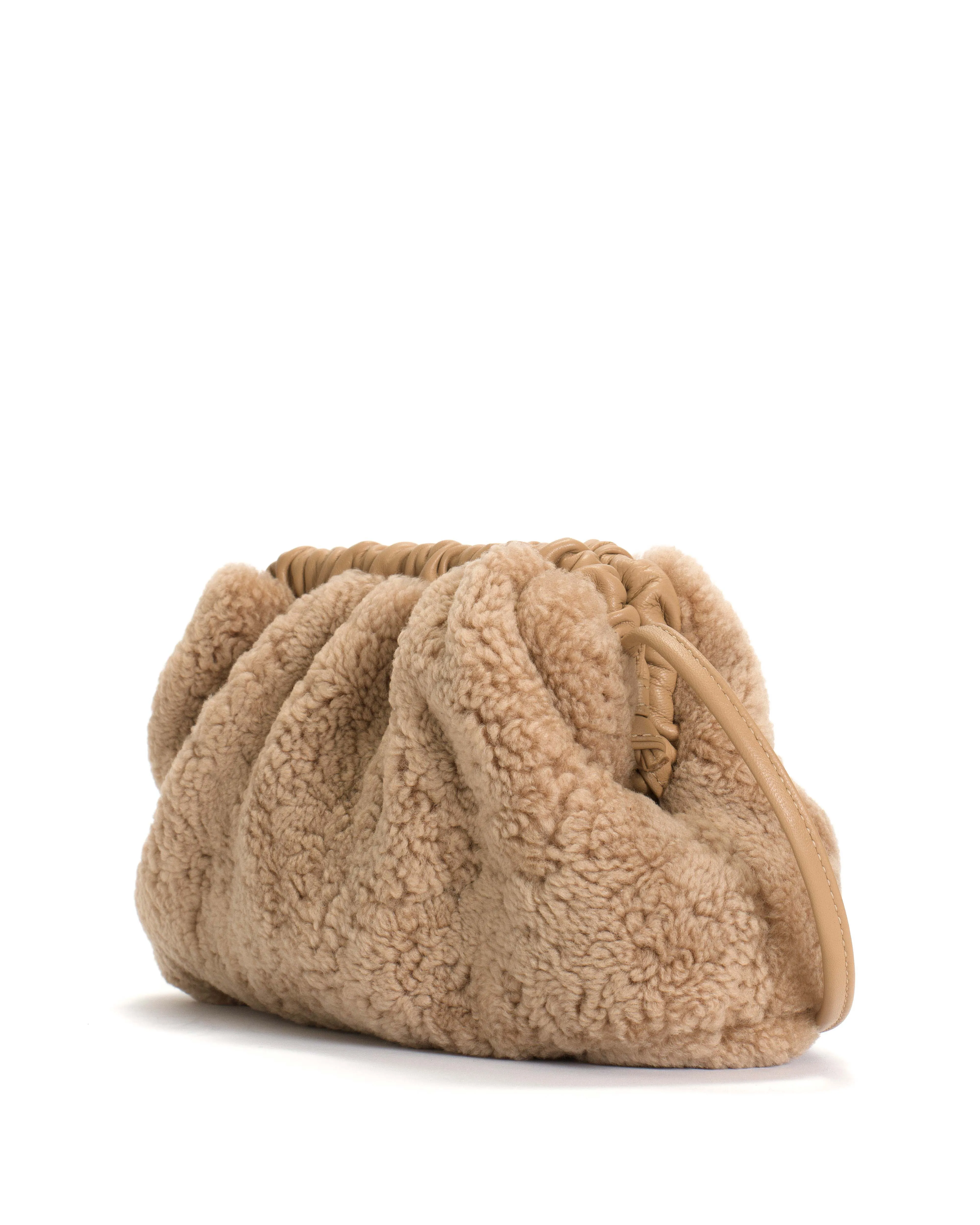 Hally petite cloud bag Lamb shearling & shiny lamb Desert sand sold by Anonymous Copenhagen product image thumbnail 2