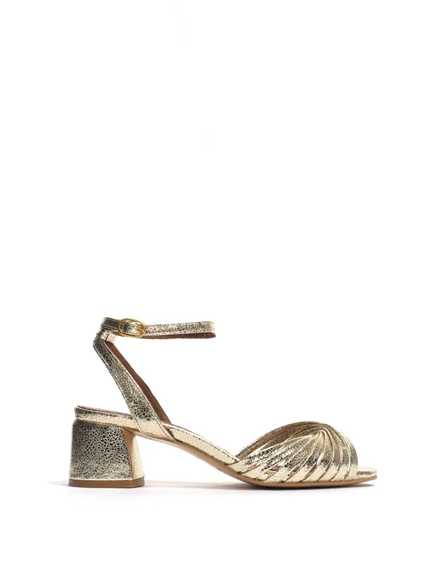 Margriet Crackled metallic goat Champagne sold by Anonymous Copenhagen