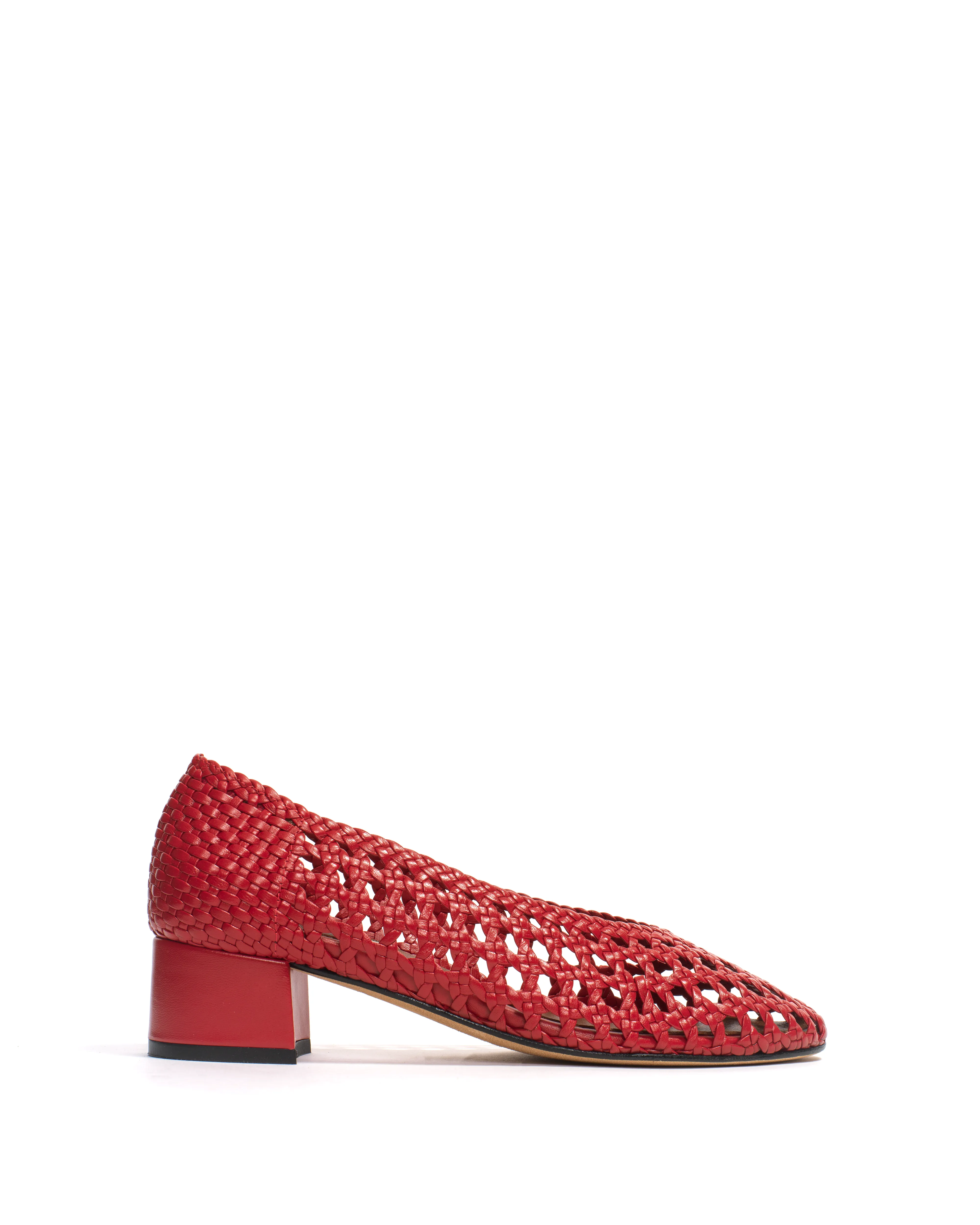 Sessi 40 hand-braided Hand-braided leather Ruby red sold by Anonymous Copenhagen