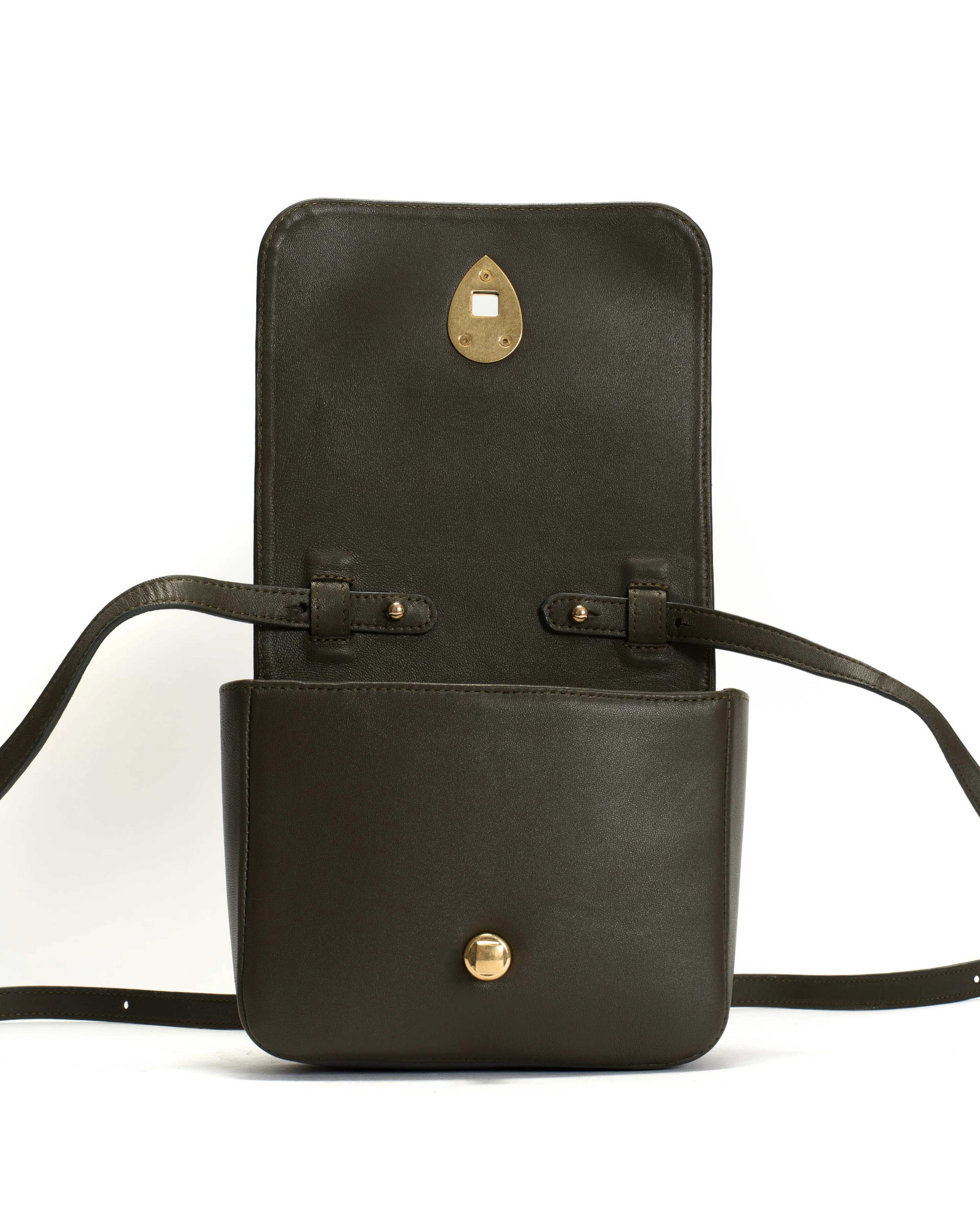 Nielle petite crossover bag Shiny lamb Moss green sold by Anonymous Copenhagen product image thumbnail 4