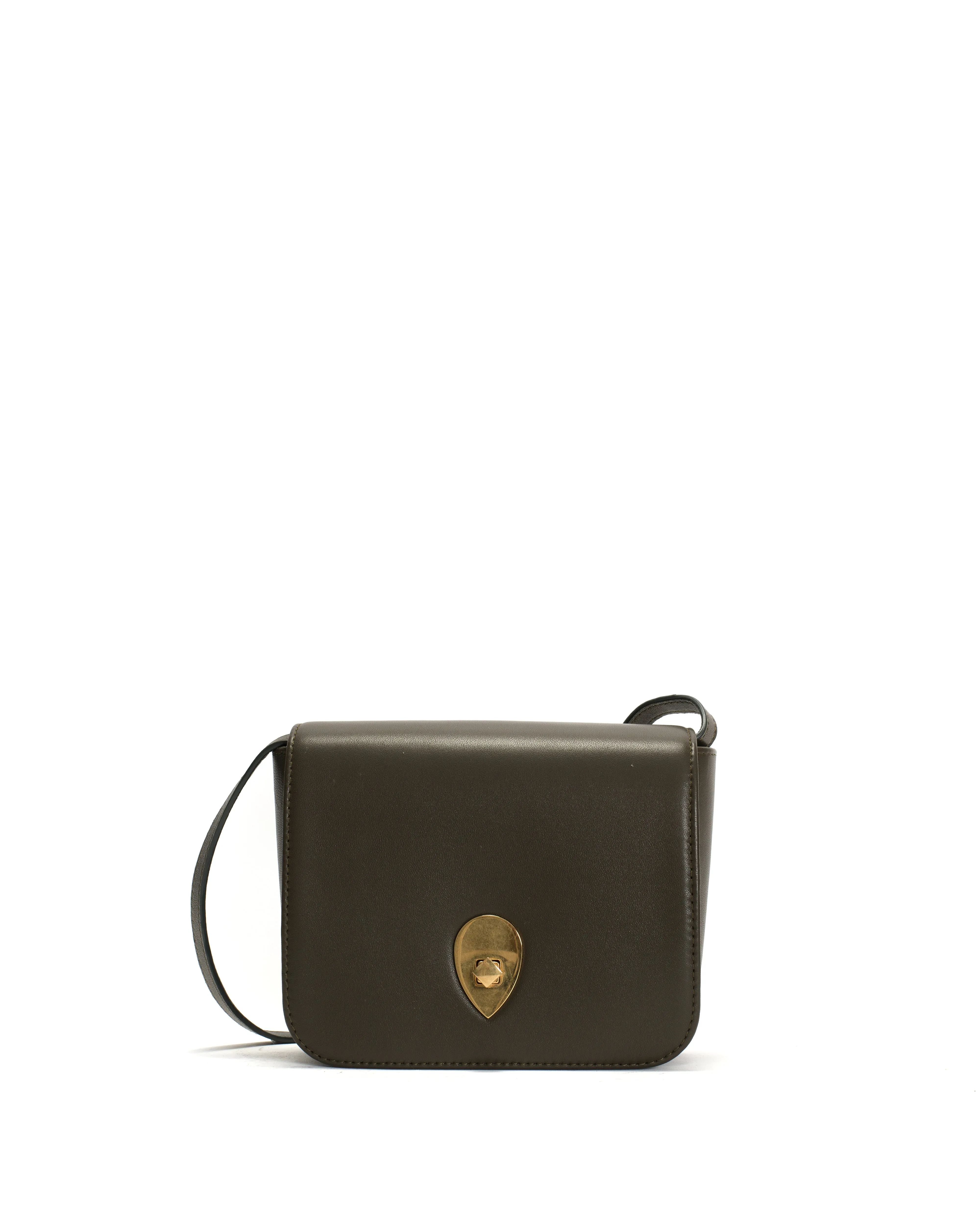 Nielle petite crossover bag Shiny lamb Moss green sold by Anonymous Copenhagen