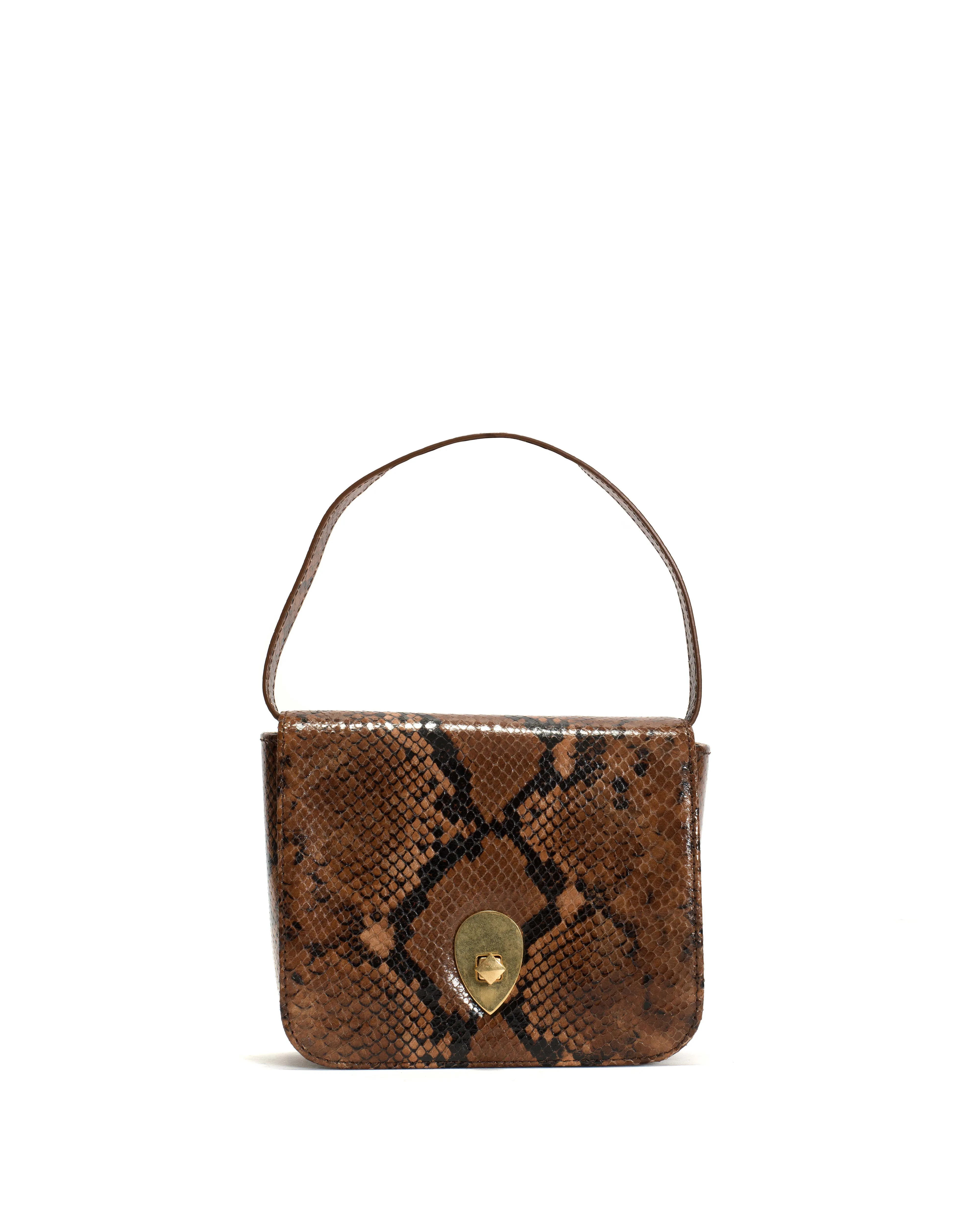 Nielle petite crossover bag Snake calf Hazelnut sold by Anonymous Copenhagen product image thumbnail 3