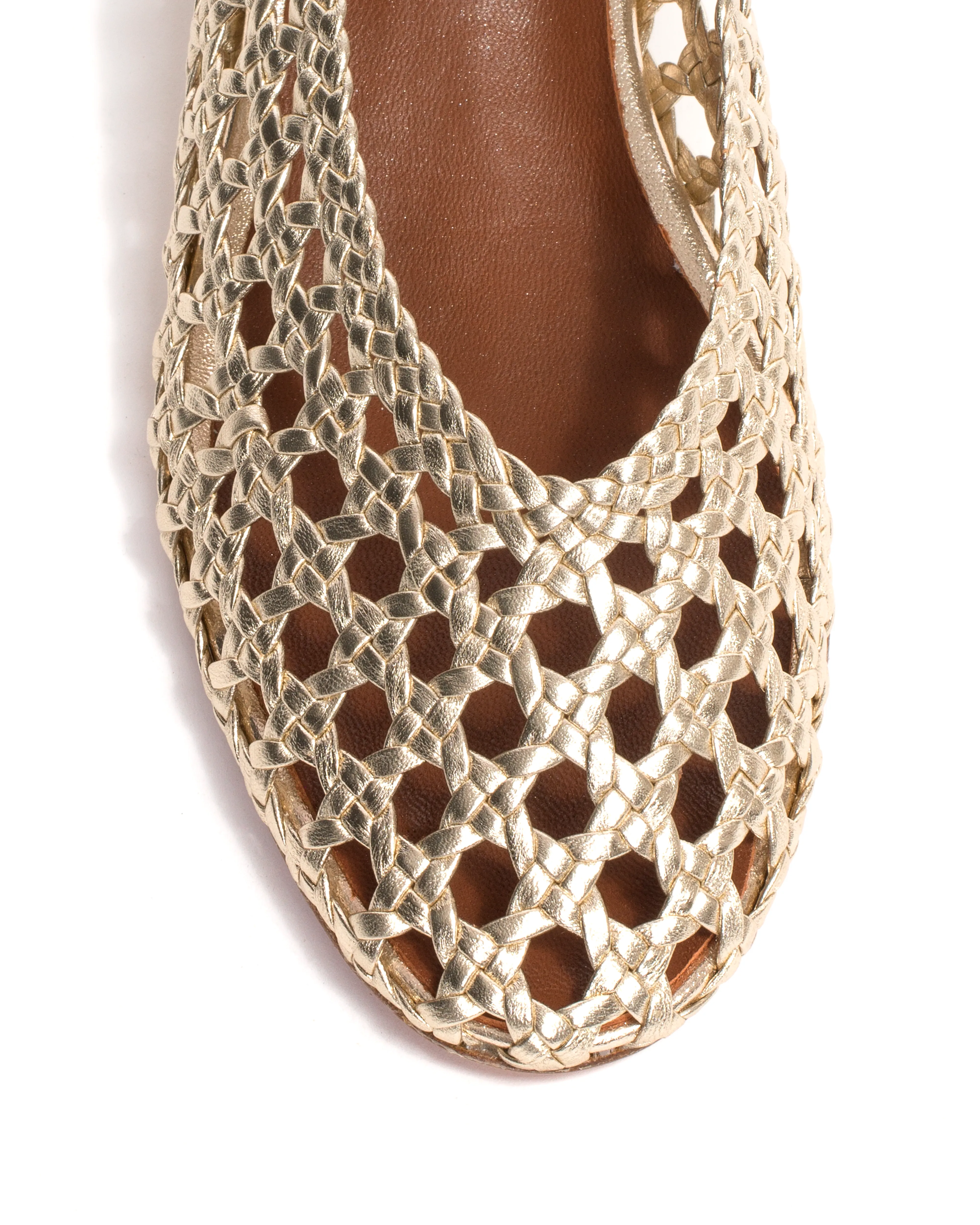 Sessi 40 hand-braided Hand-braided leather Champagne sold by Anonymous Copenhagen product image thumbnail 5