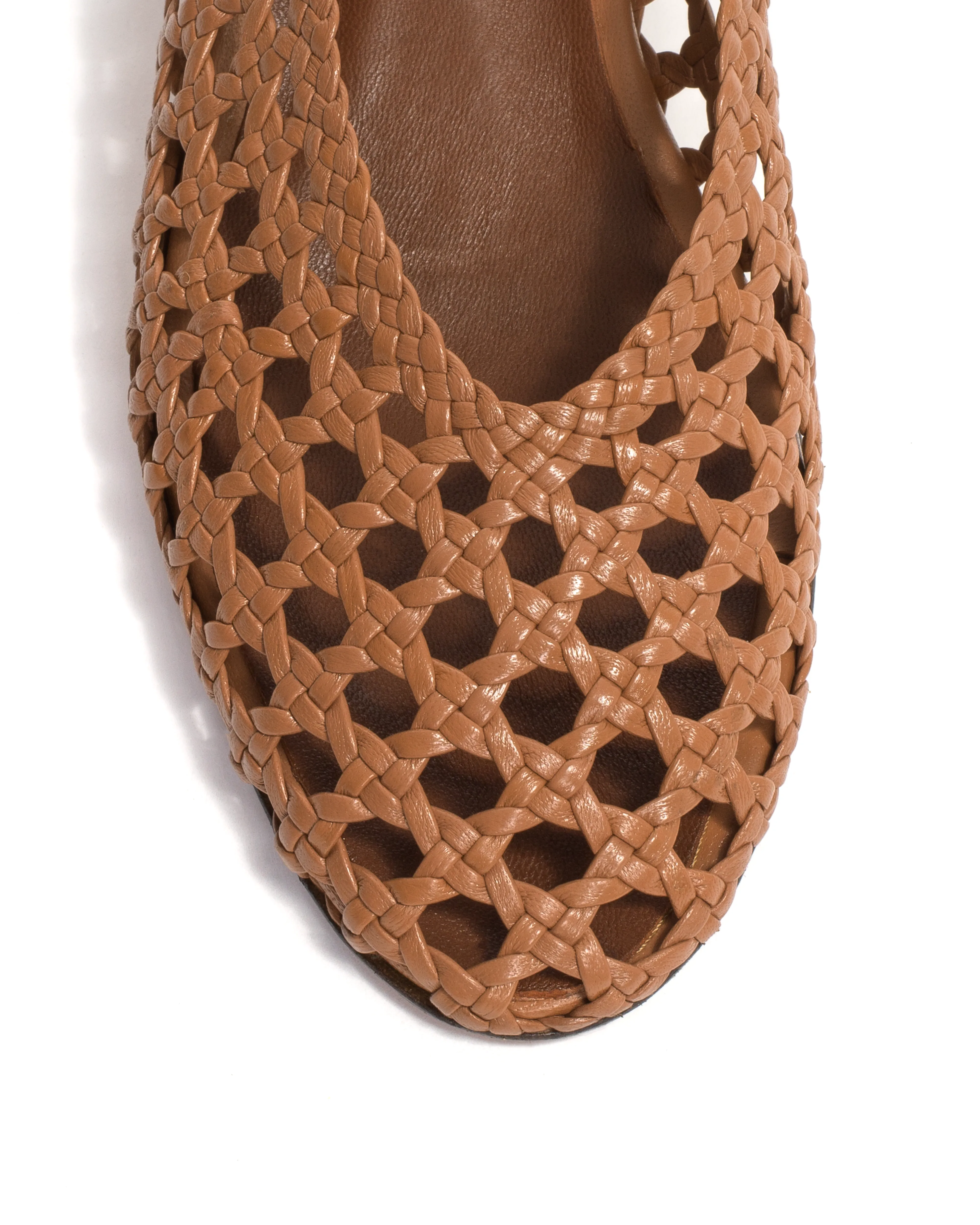 Sessi 40 hand-braided Hand-braided leather Caramel sold by Anonymous Copenhagen product image thumbnail 5