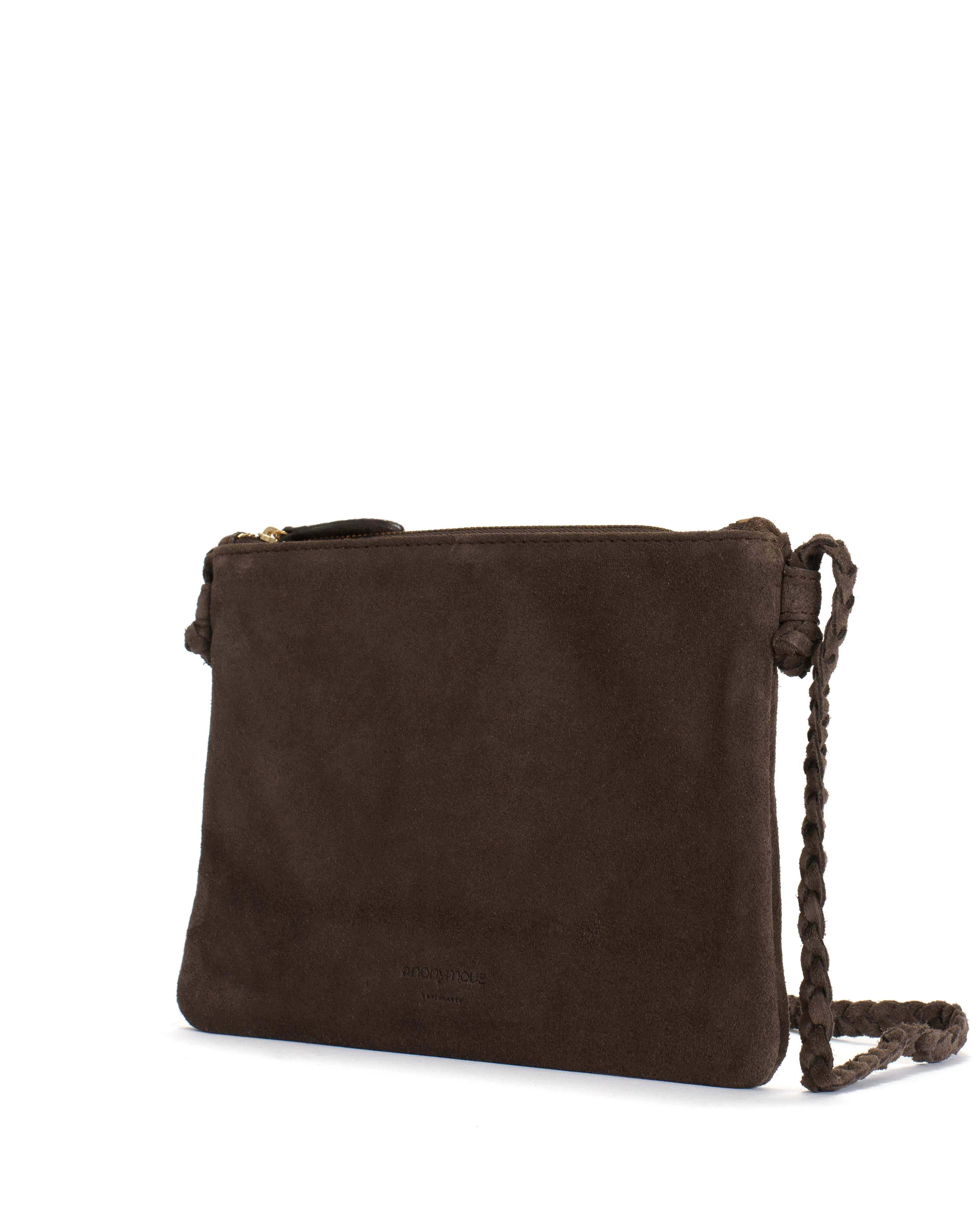 Thinna clutch Calf suede Coffee brown sold by Anonymous Copenhagen product image thumbnail 2