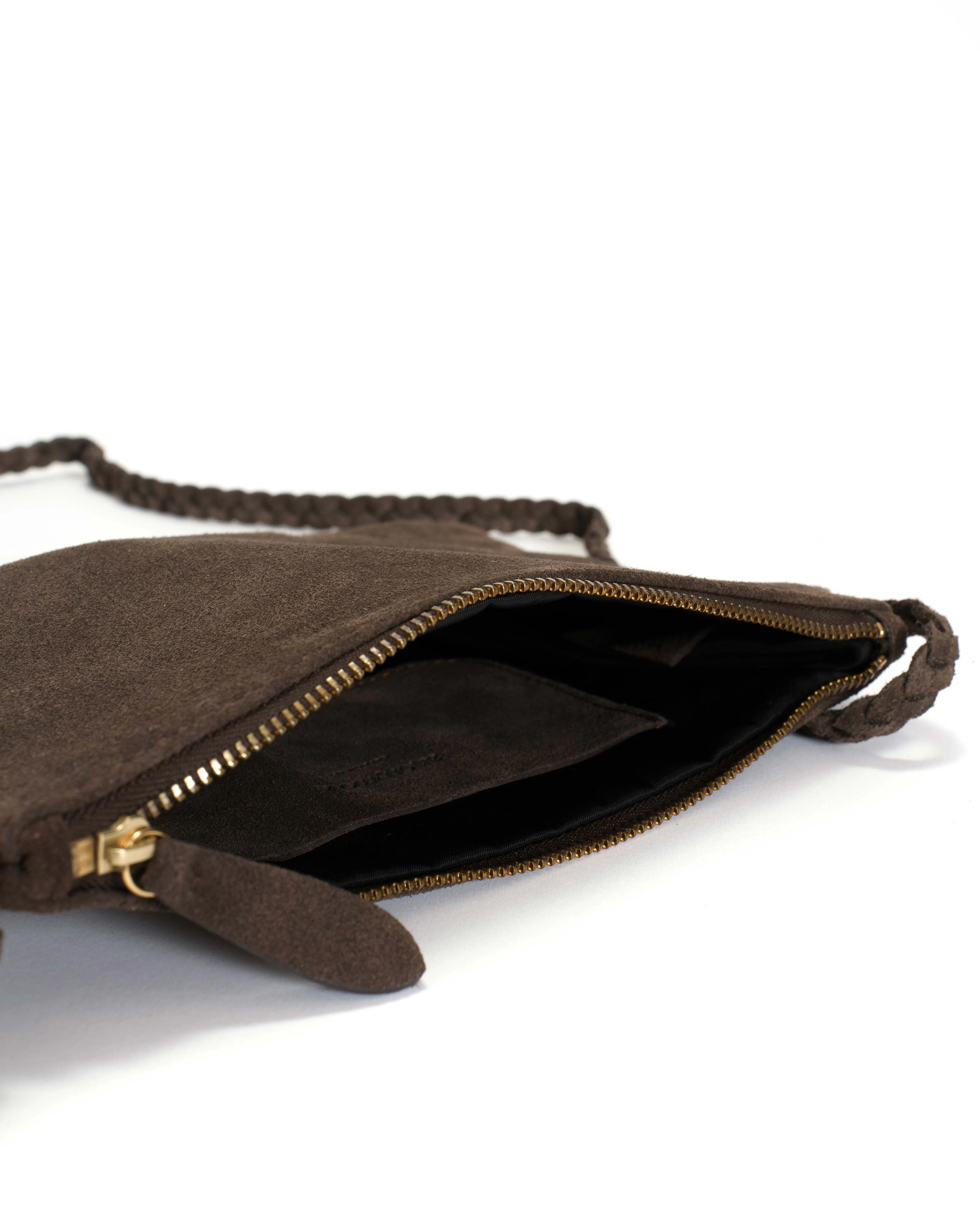 Thinna clutch Calf suede Coffee brown sold by Anonymous Copenhagen product image thumbnail 3