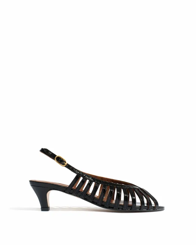Carminho 40 stiletto Crinkled polished goat Black sold by Anonymous Copenhagen