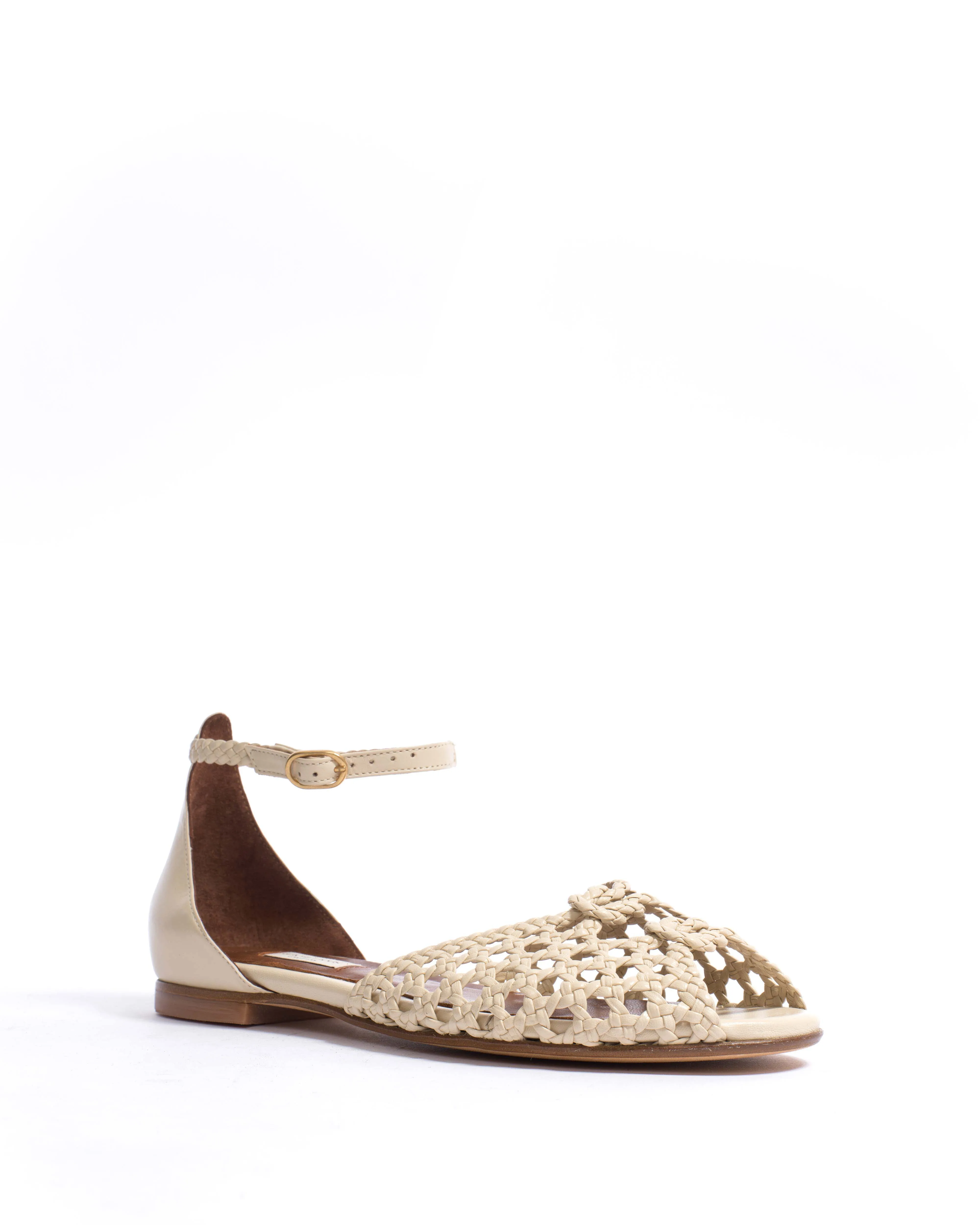 Lucy 10 hand-braided Hand-braided leather White sand sold by Anonymous Copenhagen product image thumbnail 2