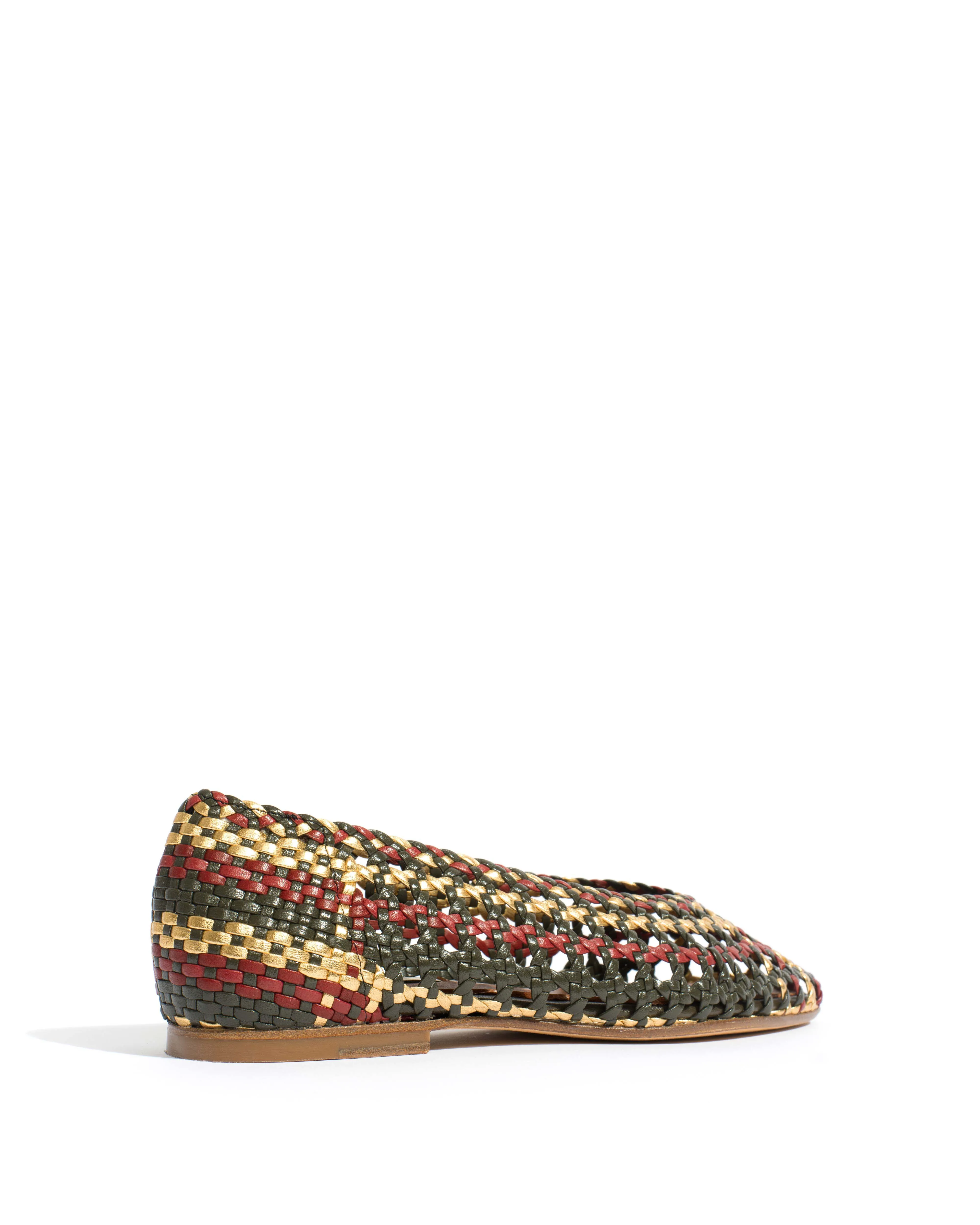 Sessi 10 Hand-braided leather Moss green mix sold by Anonymous Copenhagen product image thumbnail 3