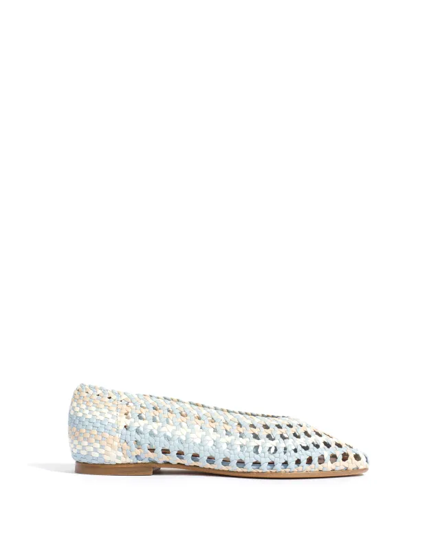 Sessi 10 Hand-braided leather Lichen blue mix sold by Anonymous Copenhagen