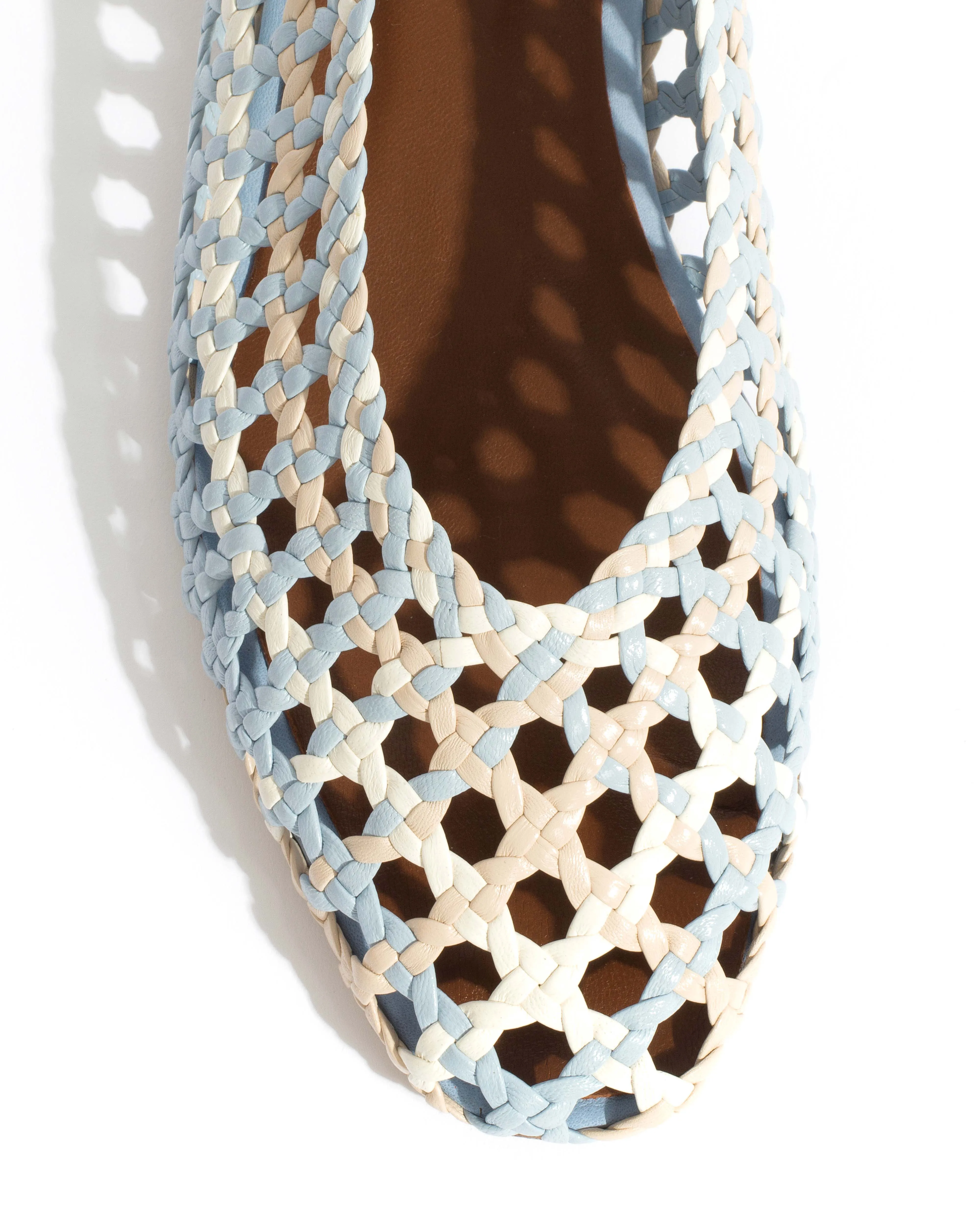 Sessi 10 Hand-braided leather Lichen blue mix sold by Anonymous Copenhagen product image thumbnail 5