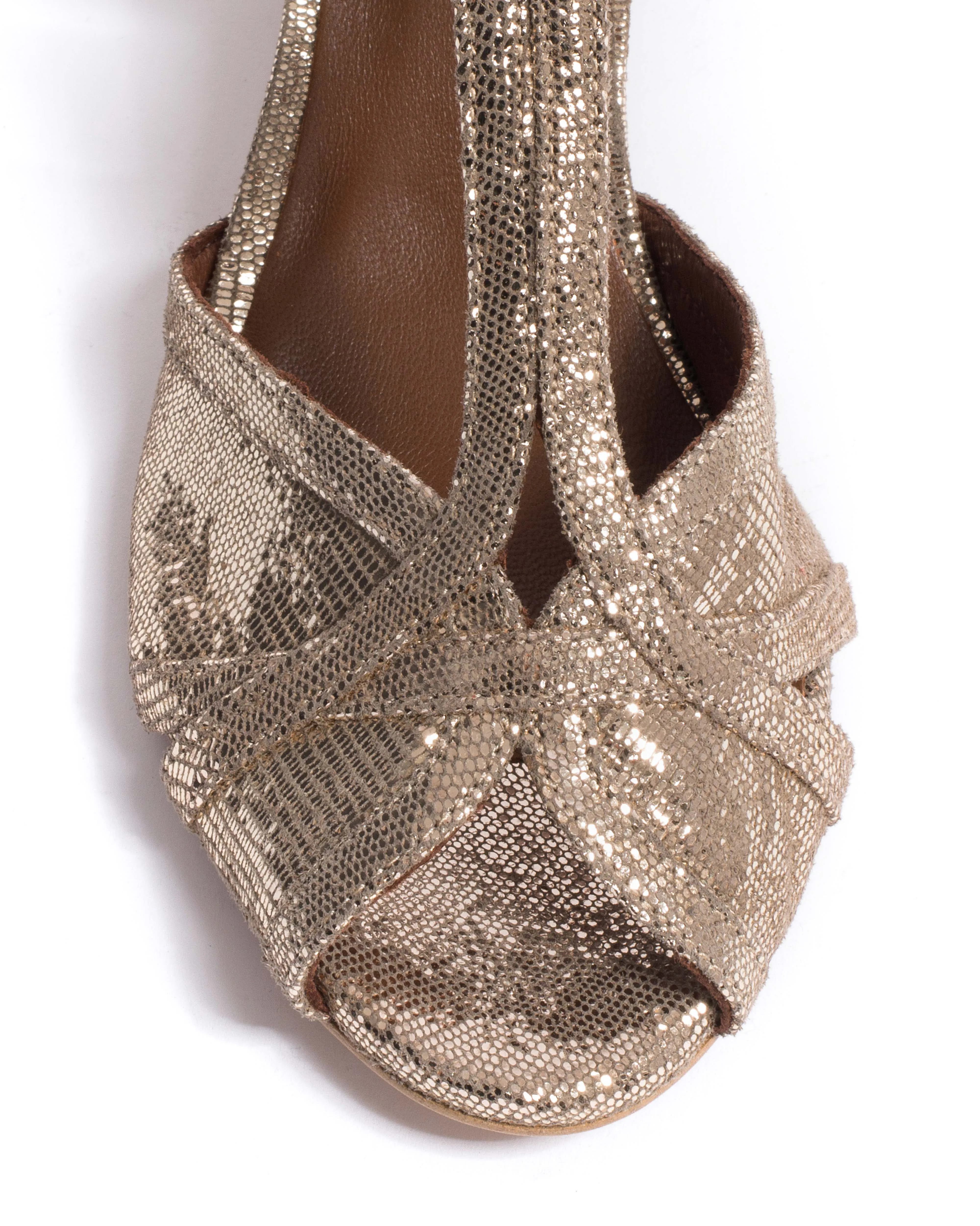 Therese 55 Lizard metallic goat Vintage champagne sold by Anonymous Copenhagen product image thumbnail 5