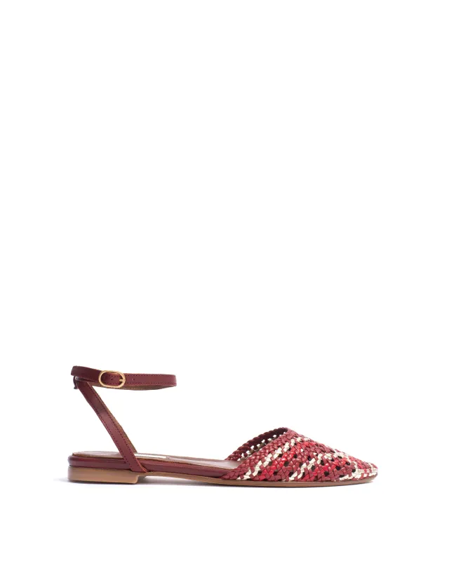 Senara 10 Hand-braided leather Pomegranate mix sold by Anonymous Copenhagen