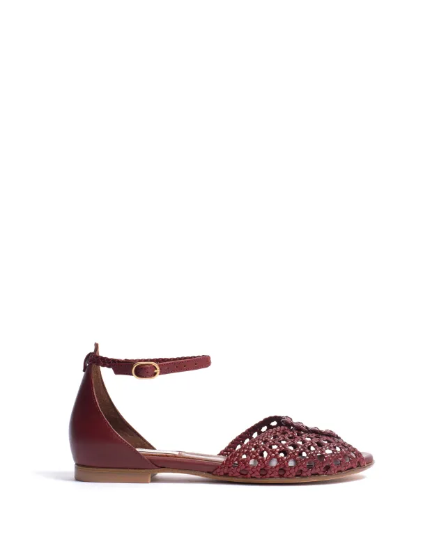Lucy 10 Hand-braided leather Pomegranate sold by Anonymous Copenhagen