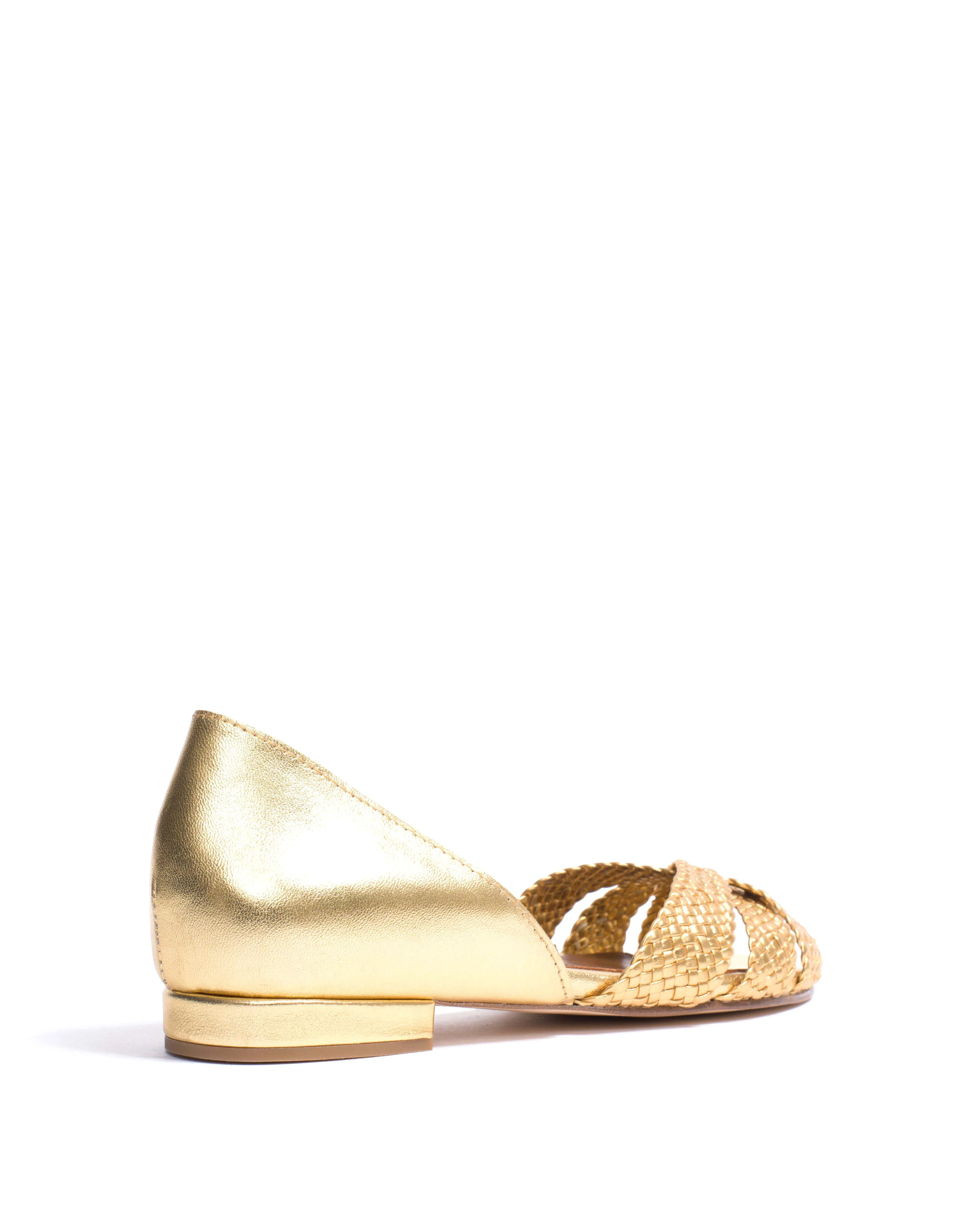 Sanni 20 hand-braided Hand-braided leather Gold sold by Anonymous Copenhagen product image thumbnail 3