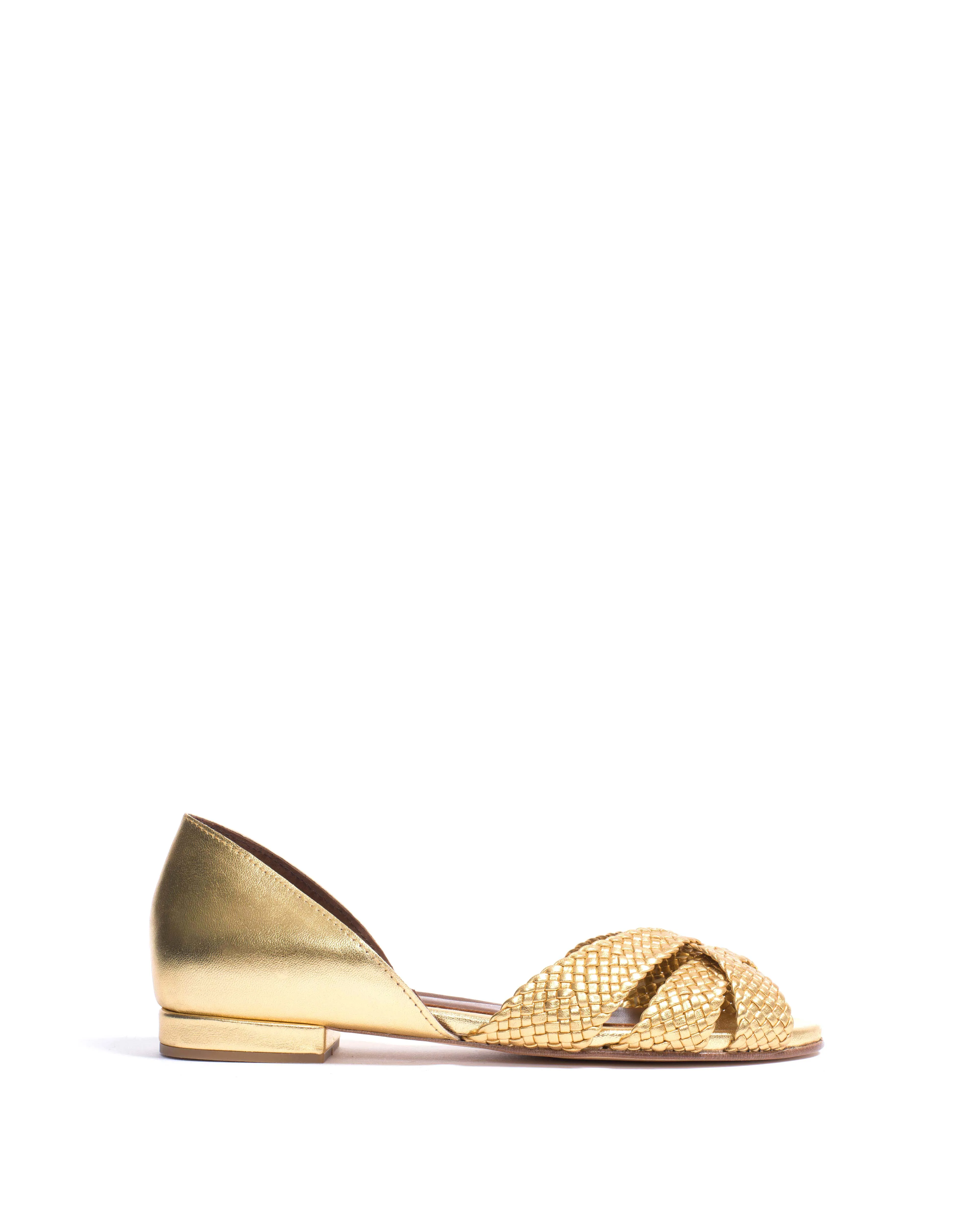 Sanni 20 hand-braided Hand-braided leather Gold sold by Anonymous Copenhagen