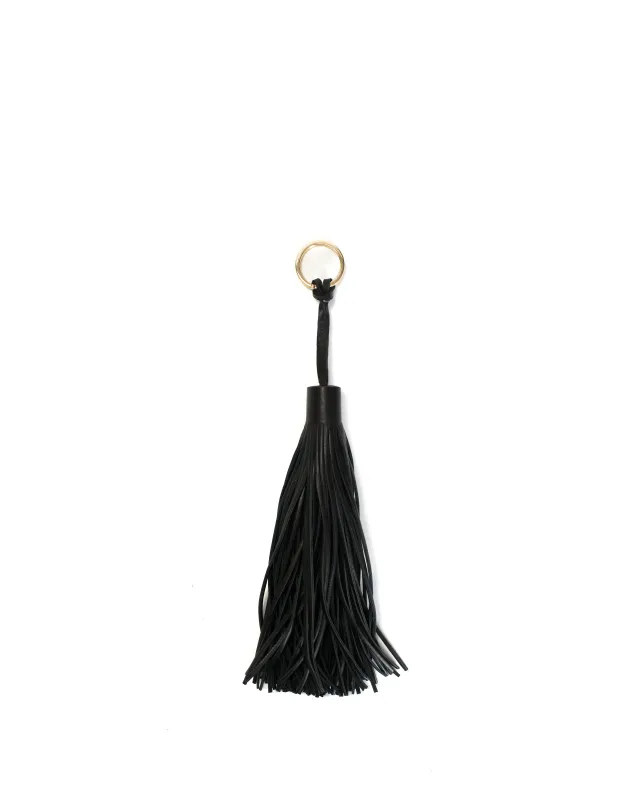 Langley fringe keyring Silky lamb Black sold by Anonymous Copenhagen