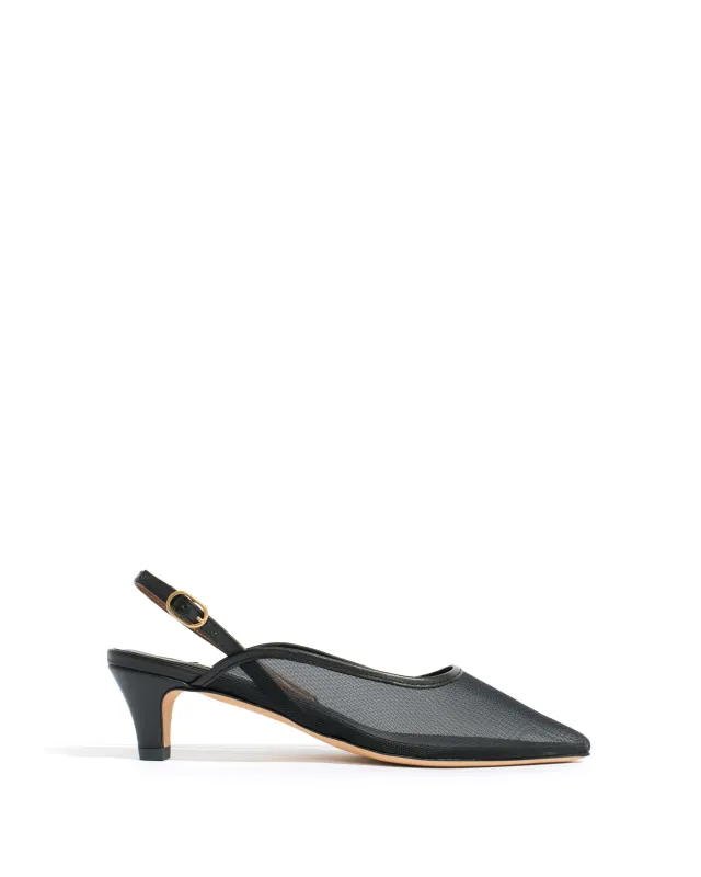 Fanny 40 stiletto mosquito Shiny lamb & mosquito Black sold by Anonymous Copenhagen