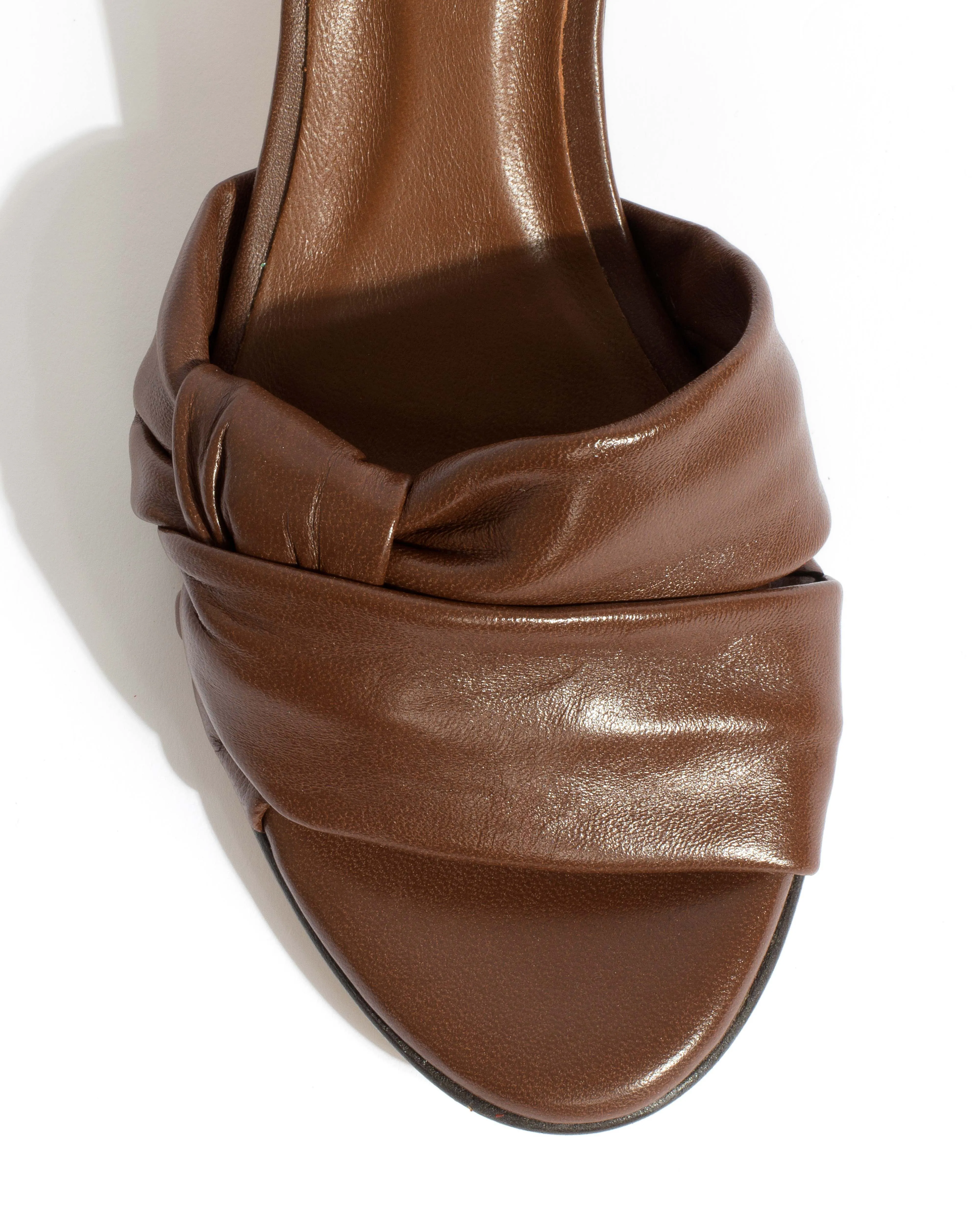 Kamilah 50 stiletto Shiny lamb Chocolate sold by Anonymous Copenhagen product image thumbnail 5