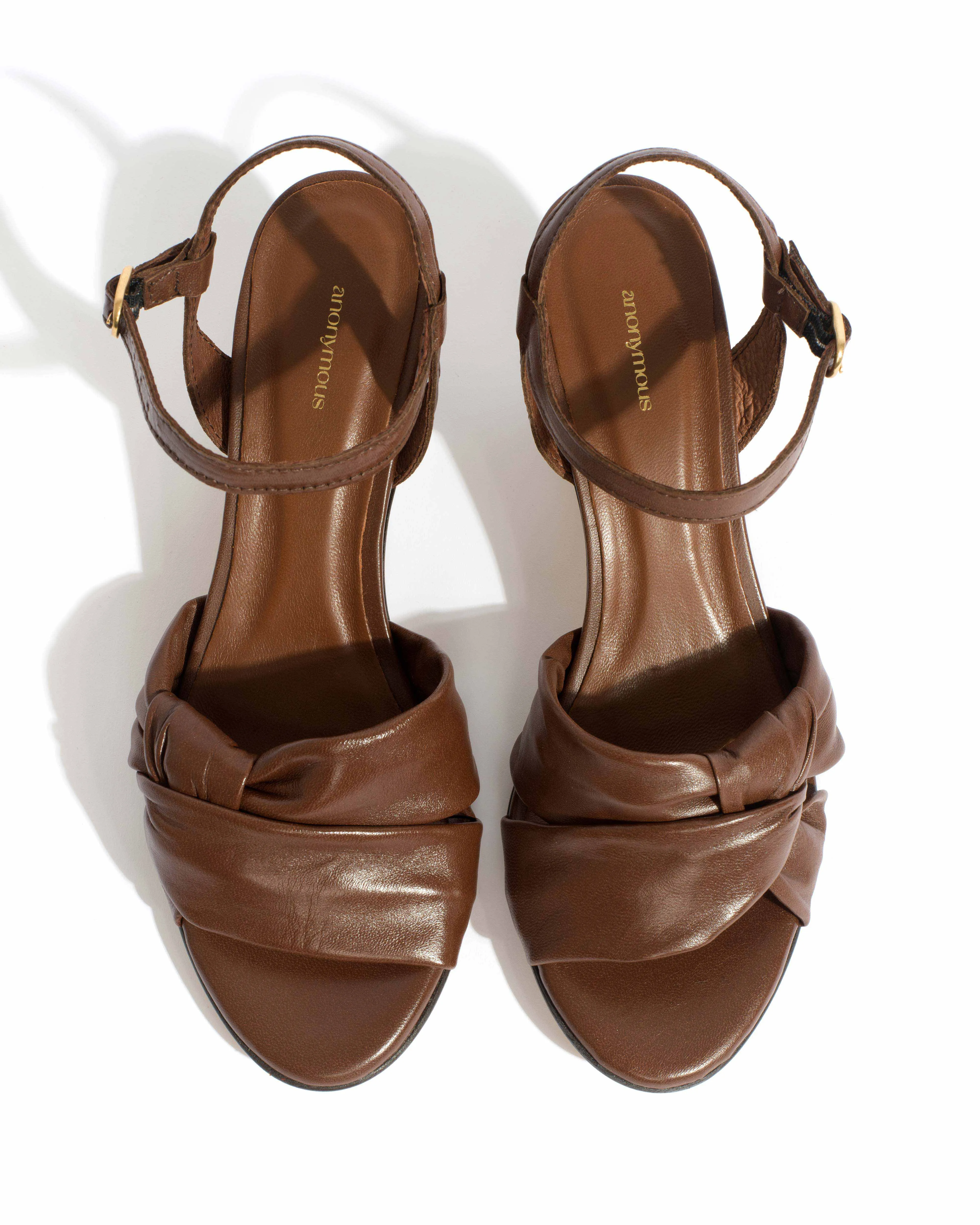 Kamilah 50 stiletto Shiny lamb Chocolate sold by Anonymous Copenhagen product image thumbnail 4