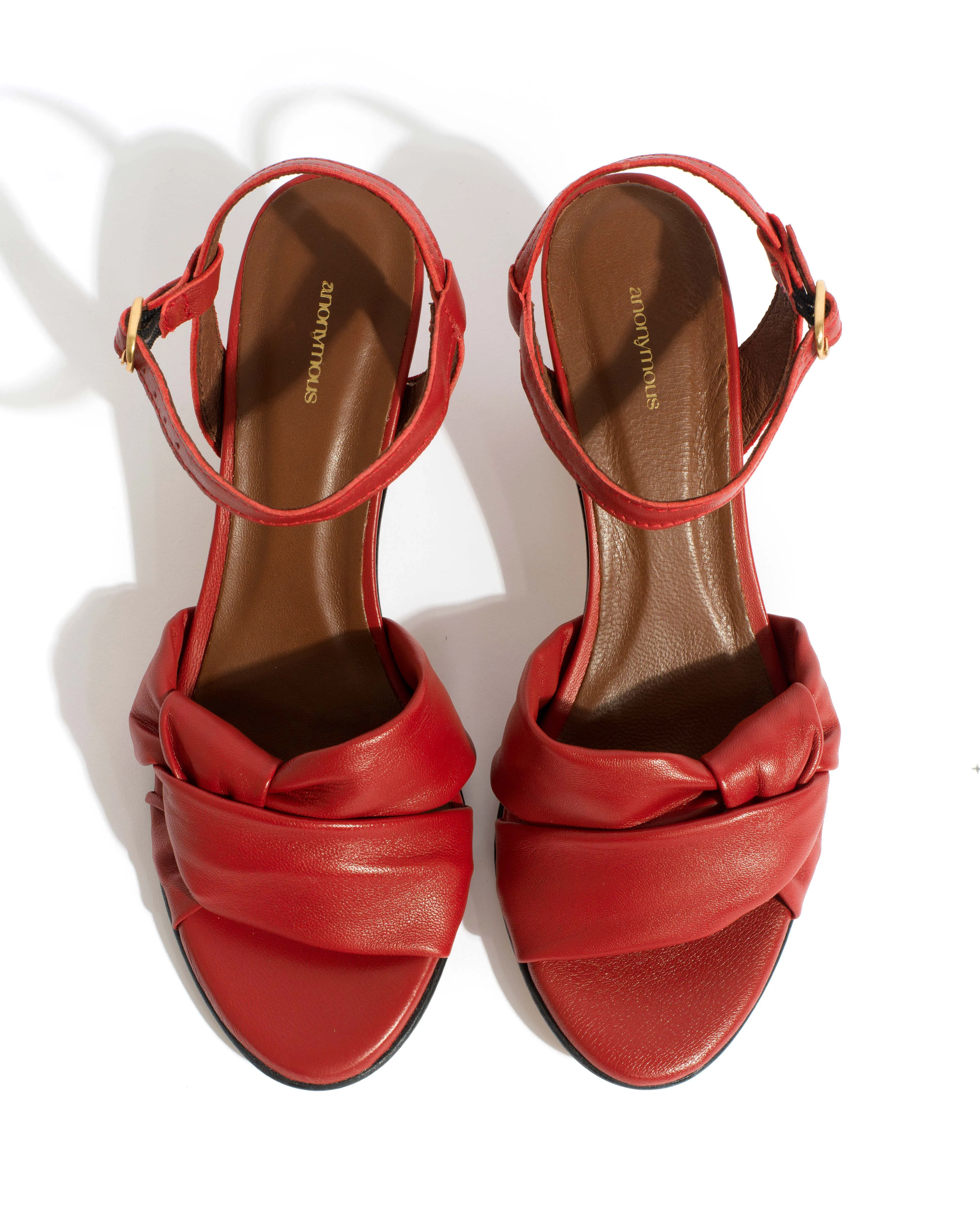 Kamilah 50 stiletto Shiny lamb Ruby red sold by Anonymous Copenhagen product image thumbnail 4