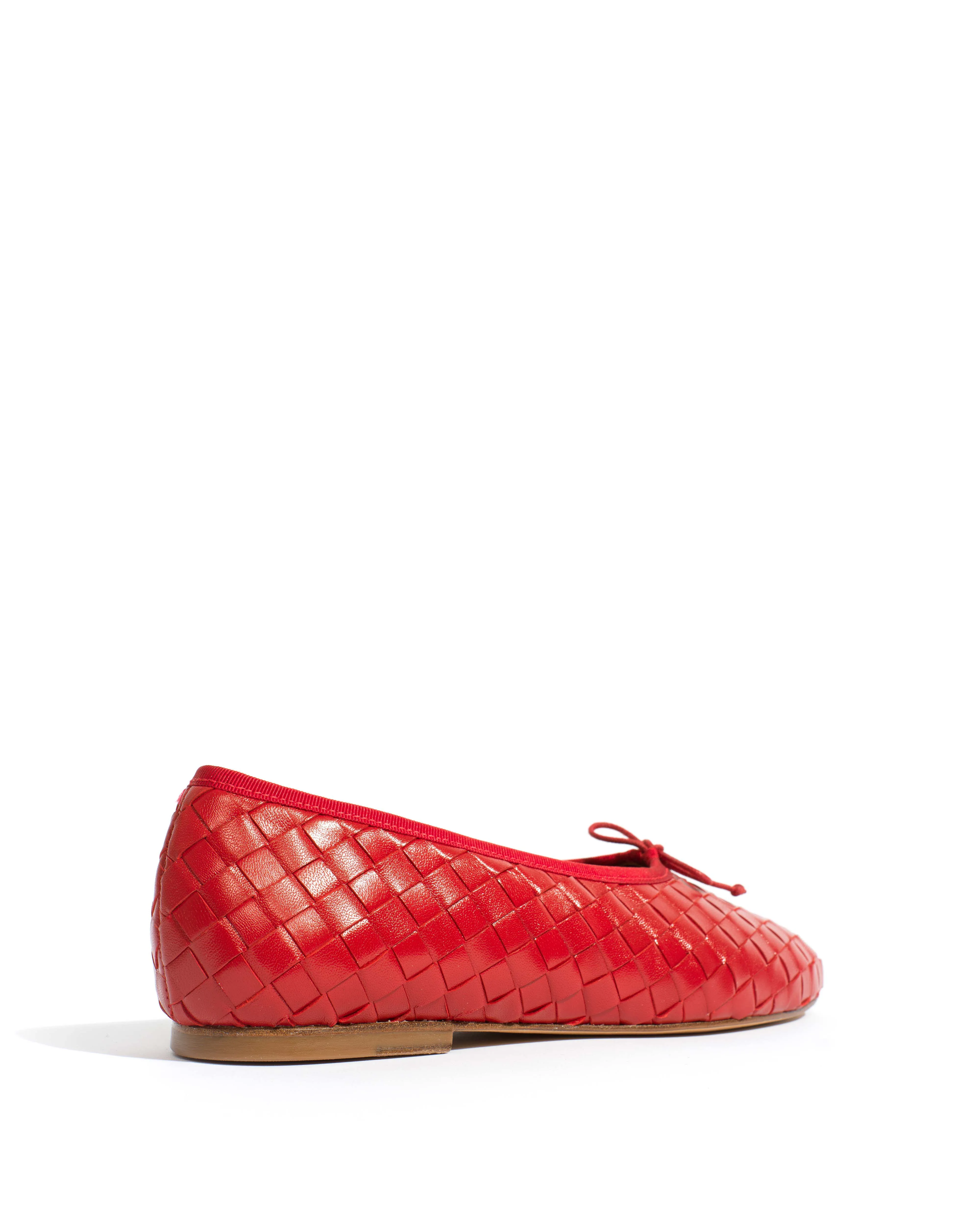 Sacha interlace Shiny lamb Ruby red sold by Anonymous Copenhagen product image thumbnail 3