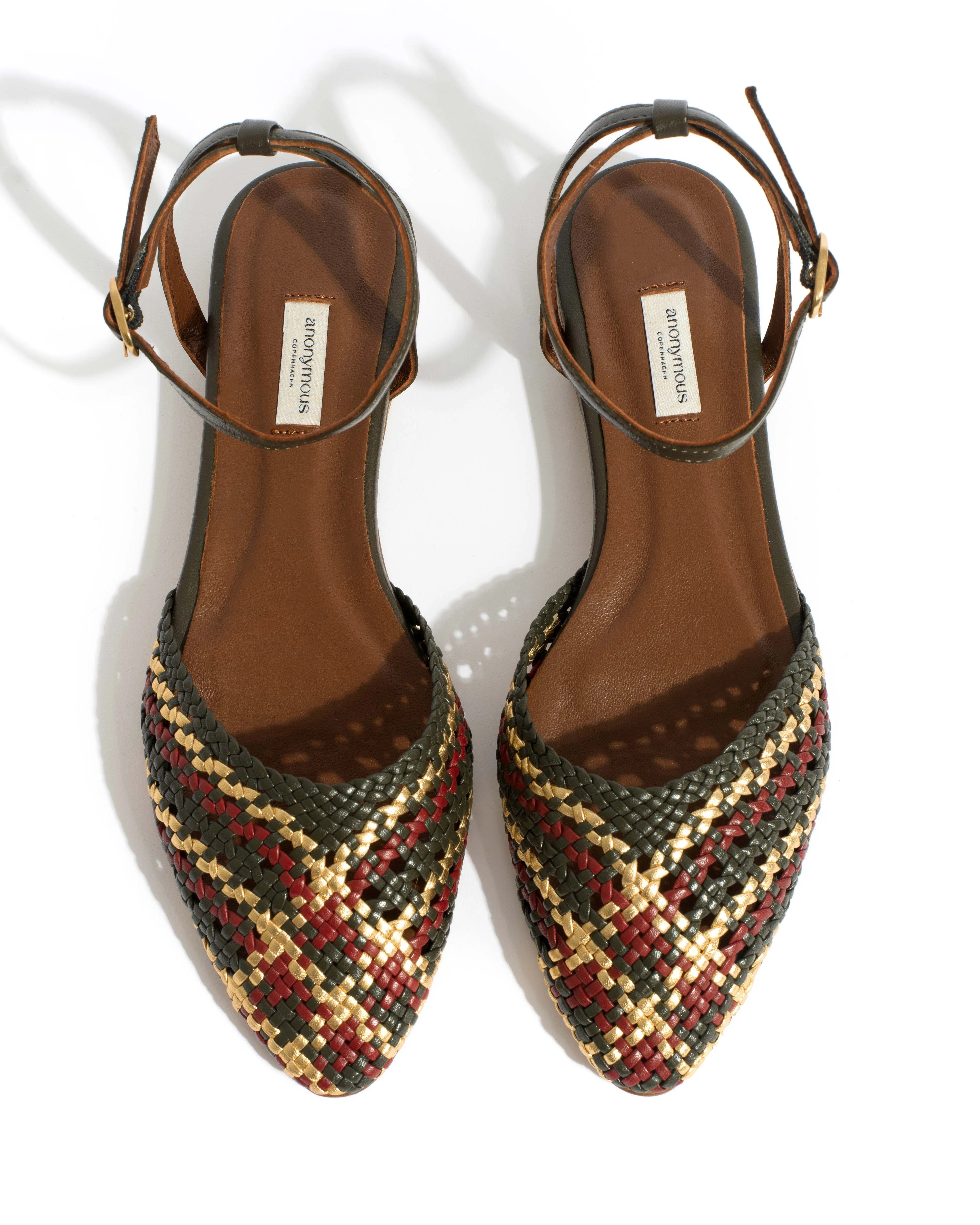 Senara 10 Hand-braided leather Moss green mix sold by Anonymous Copenhagen product image thumbnail 4